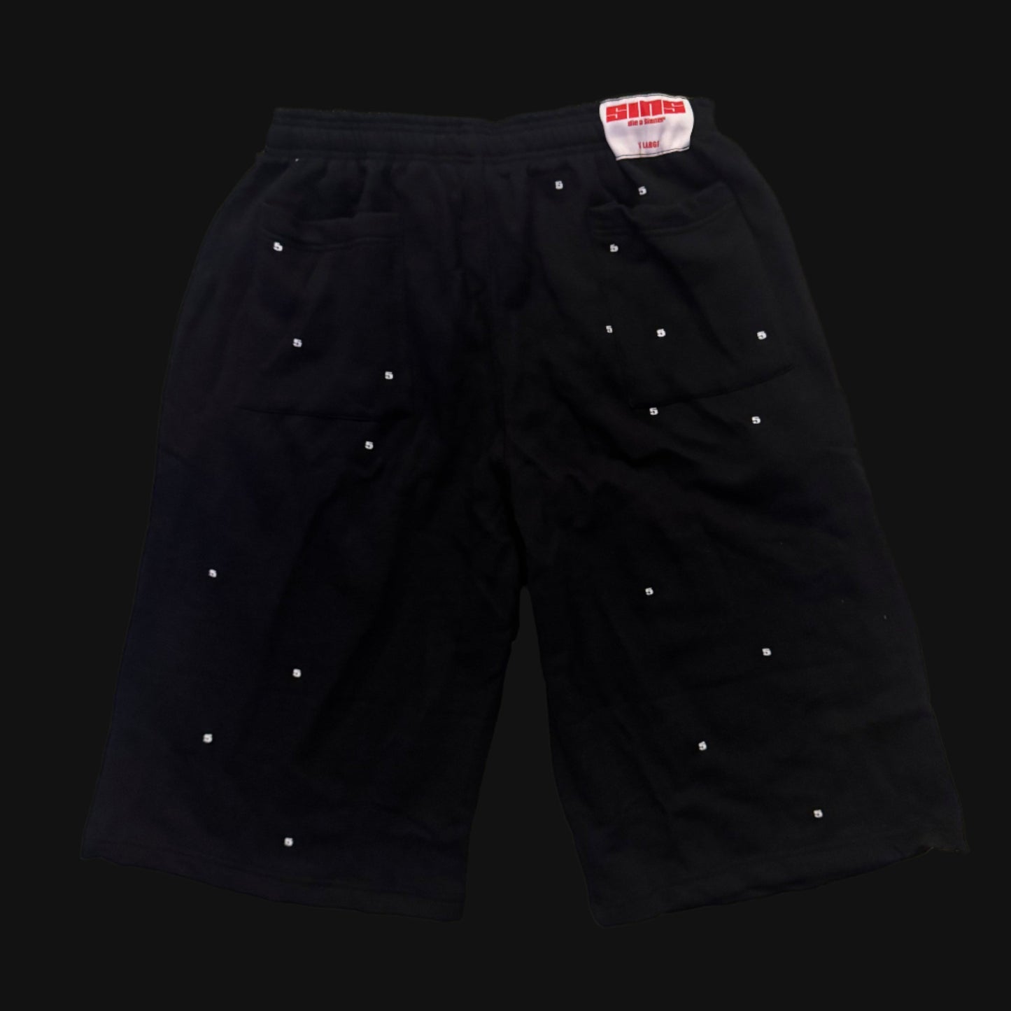 "5INNER" OVERSIZED SWEATSHORT BLACK