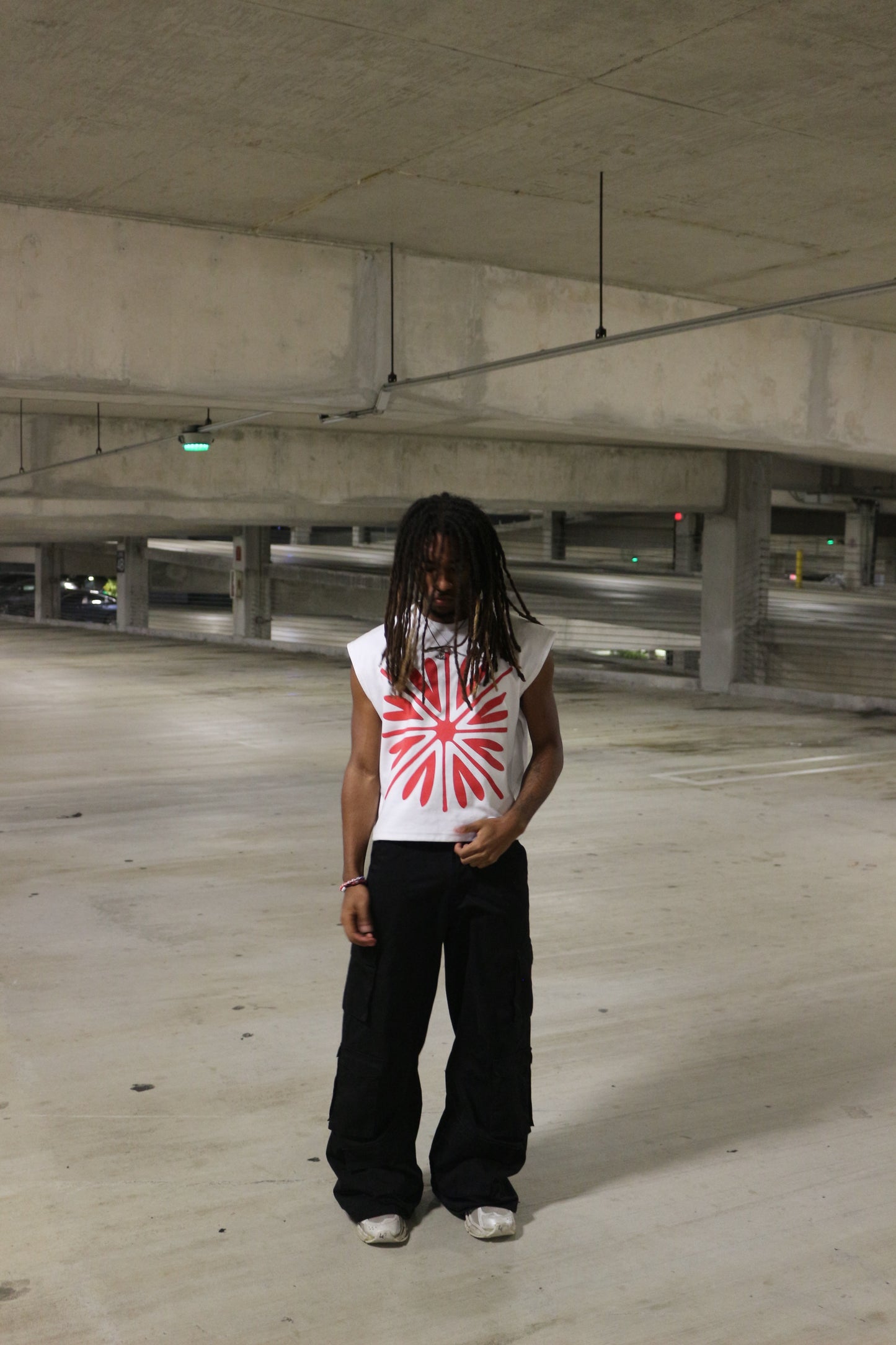 BONDONI TANK WHITE & RED