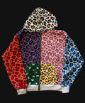 MULTICOLOR LEOPARD ZIP UP HOODIE