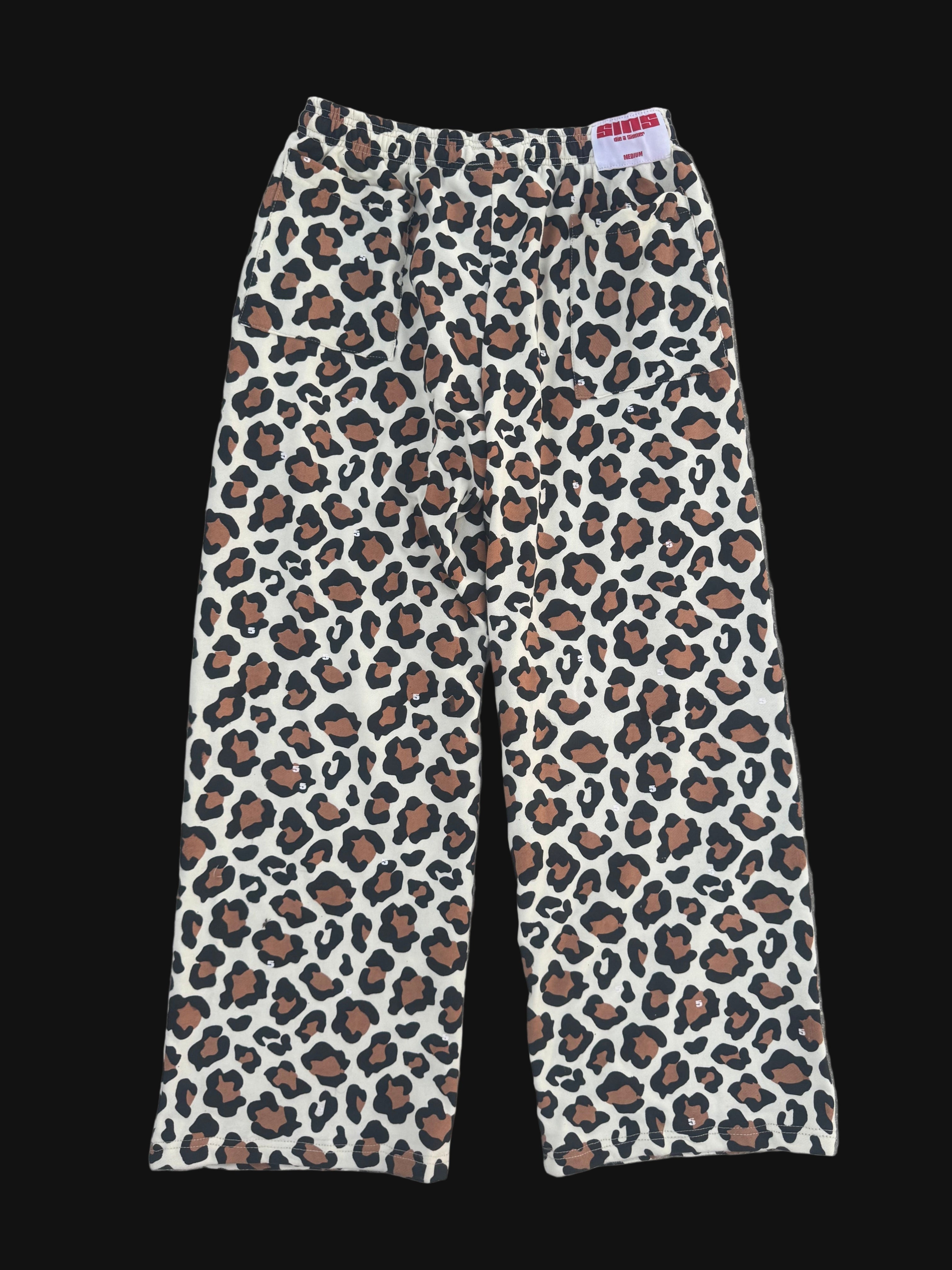 "5INNER" OVERSIZED SWEATPANT LEOPARD