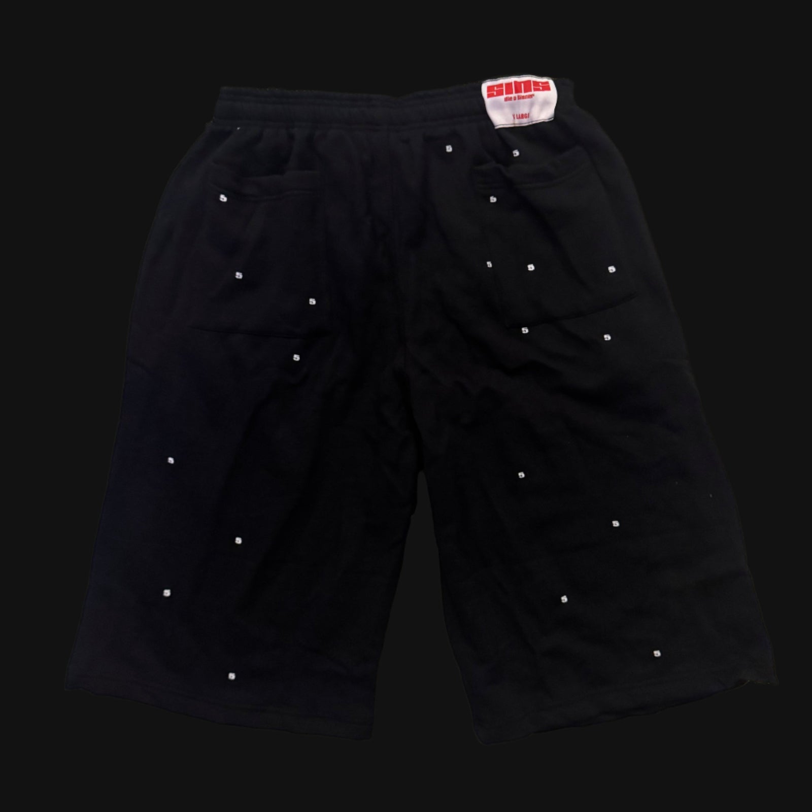 "5INNER" OVERSIZED SWEATSHORT BLACK