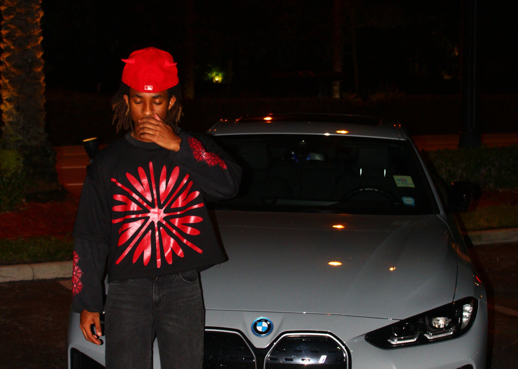 BONDONI DOUBLE SLEEVE BLACK RED