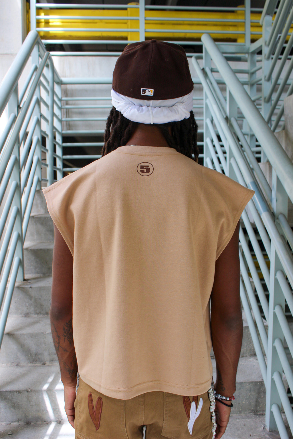 BONDONI TANK BEIGE & BROWN