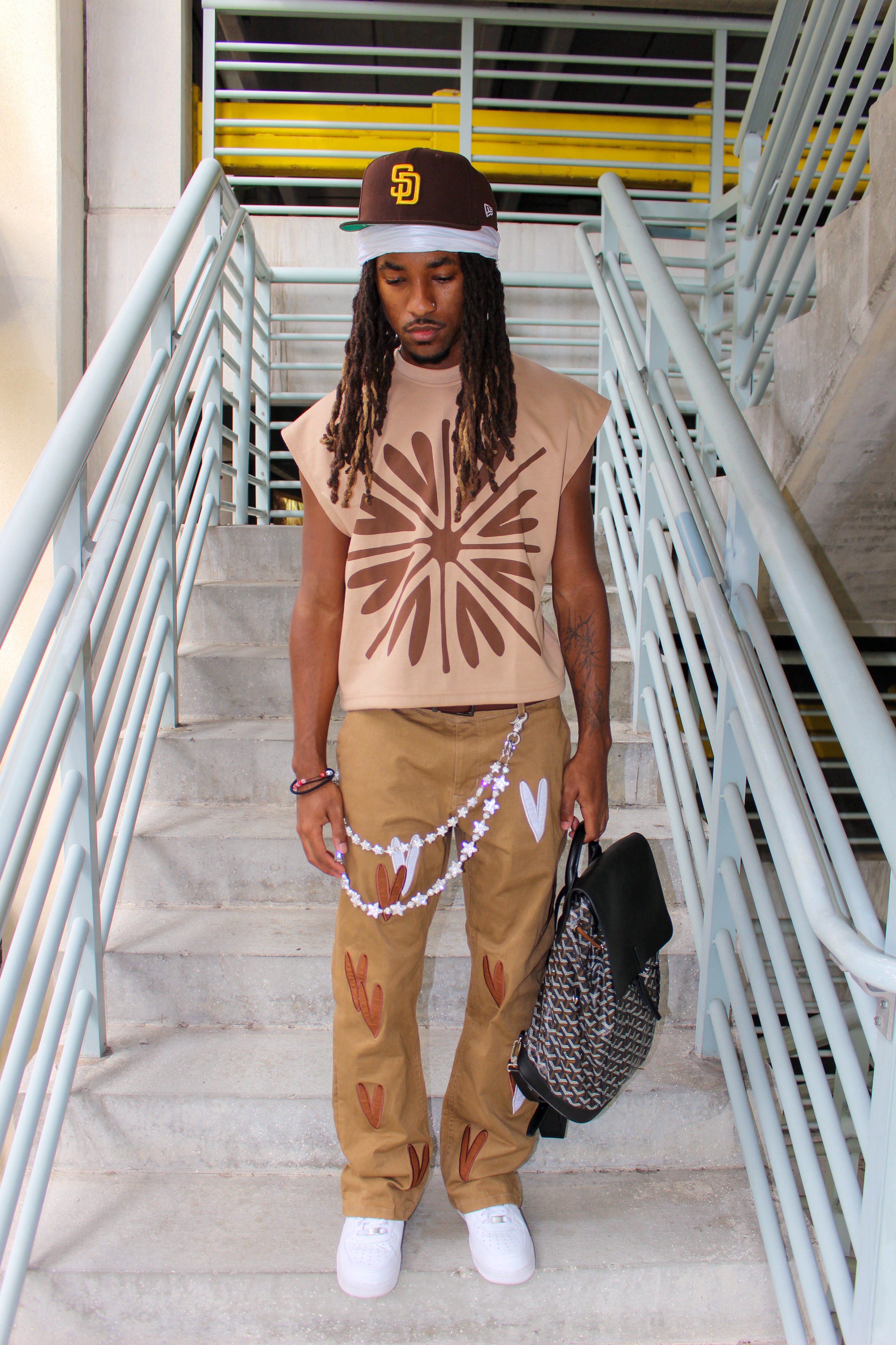 BONDONI TANK BEIGE & BROWN