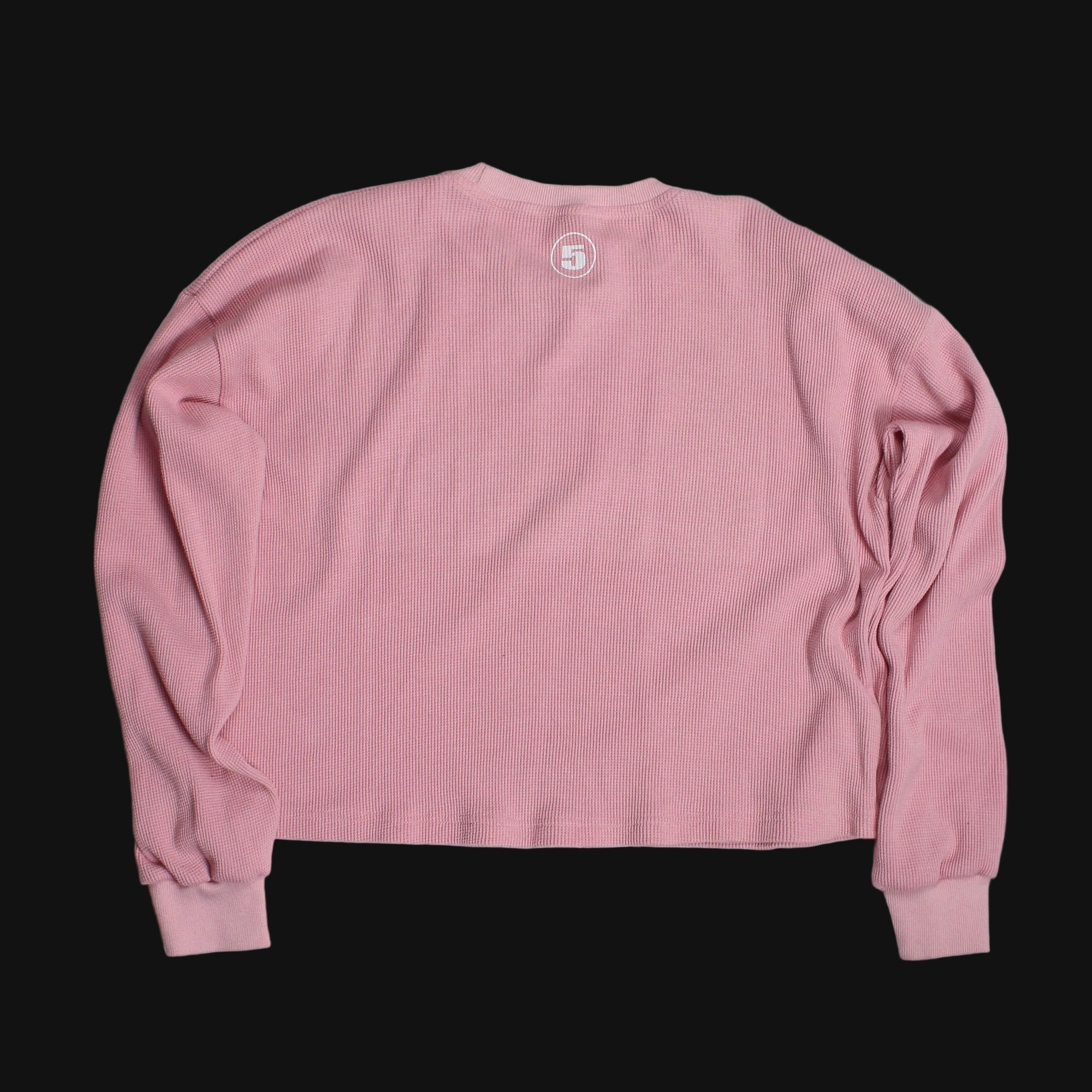 BONDONI WAFFLE KNIT THERMAL PINK & WHITE