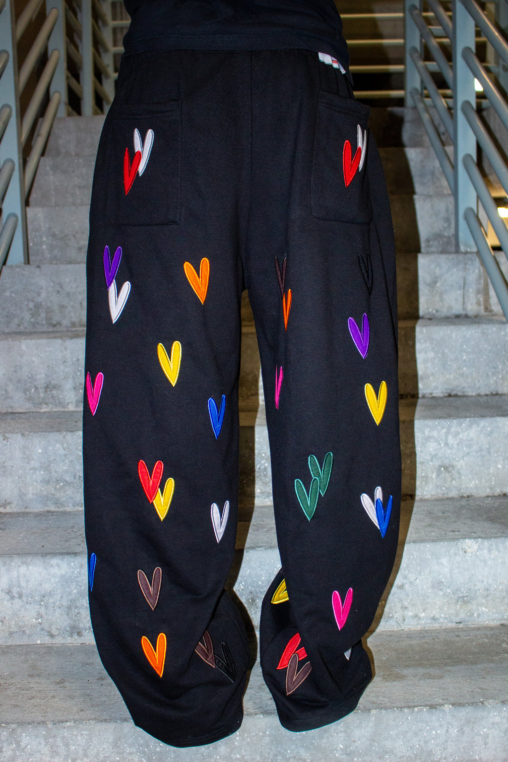 BONDONI HEART BLACK MULTICOLOR SWEATPANT