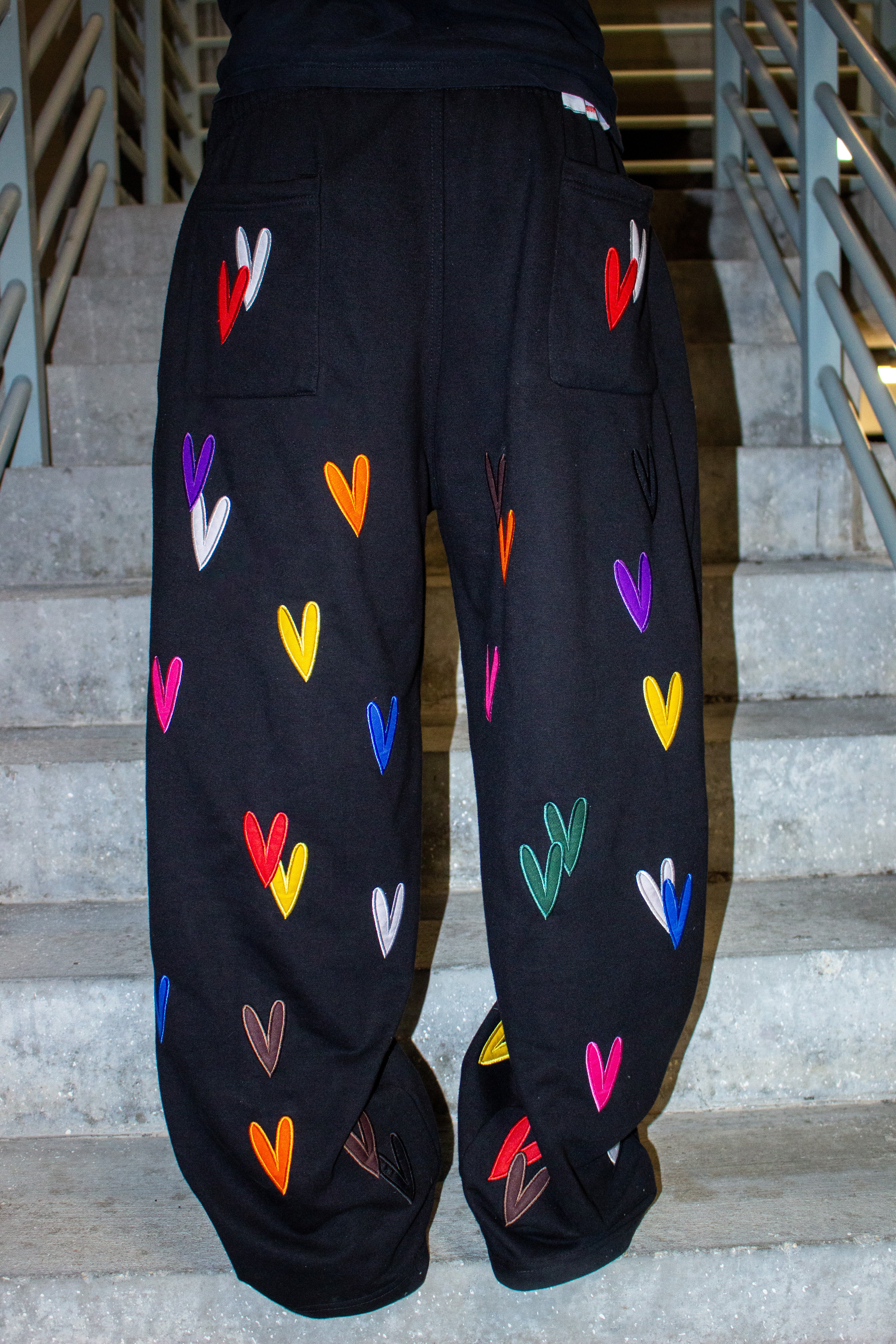 BONDONI HEART BLACK MULTICOLOR SWEATPANT