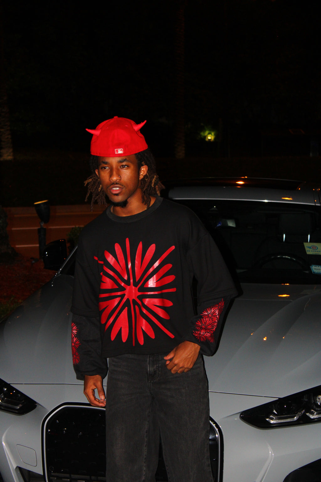 BONDONI DOUBLE SLEEVE BLACK RED