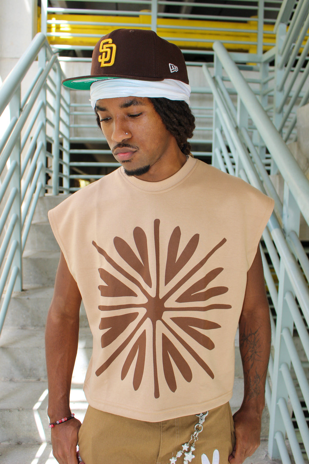 BONDONI TANK BEIGE & BROWN