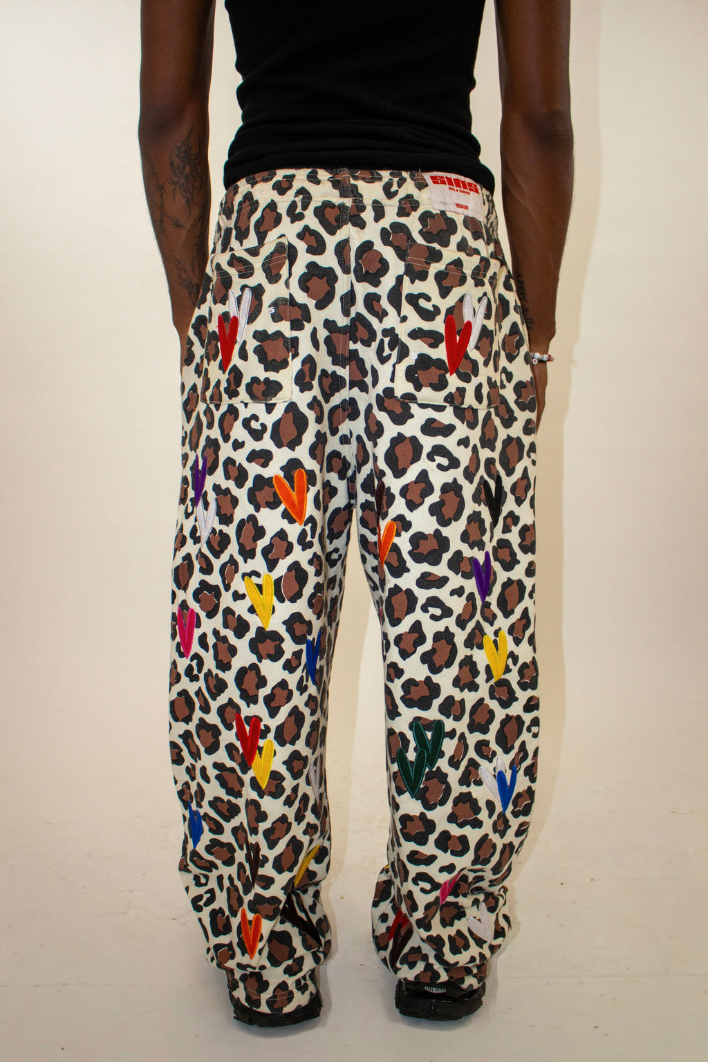BONDONI HEART BROWN LEOPARD SWEATPANT