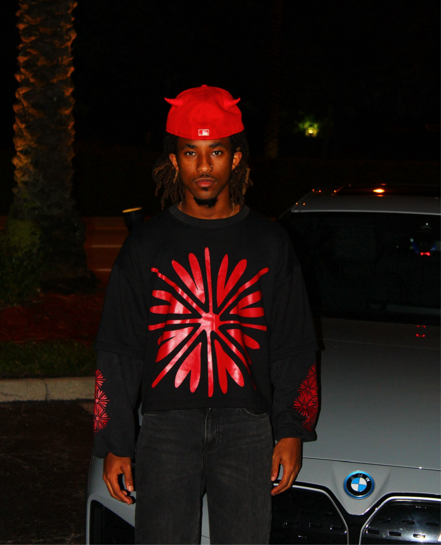 BONDONI DOUBLE SLEEVE BLACK RED