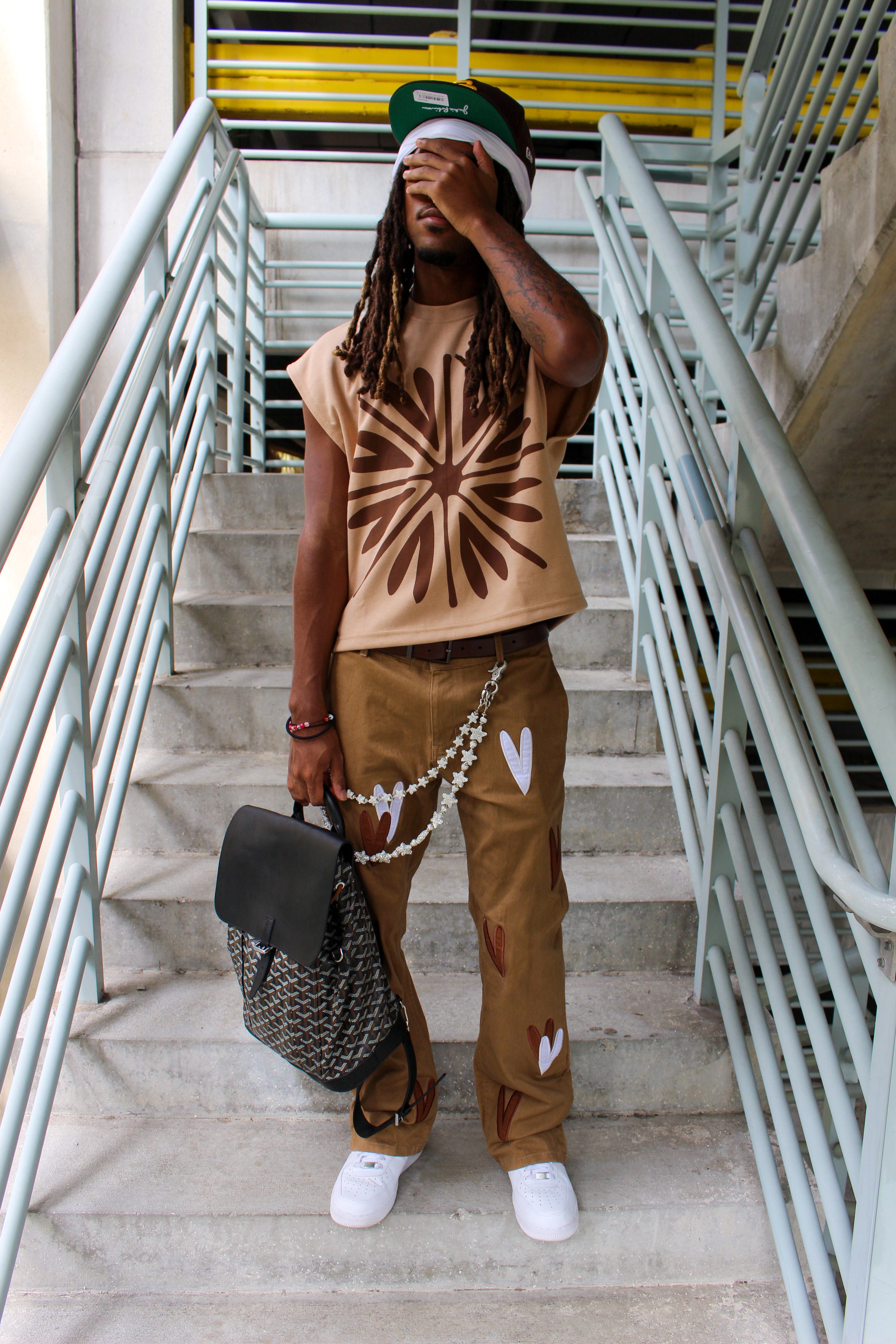 BONDONI TANK BEIGE & BROWN