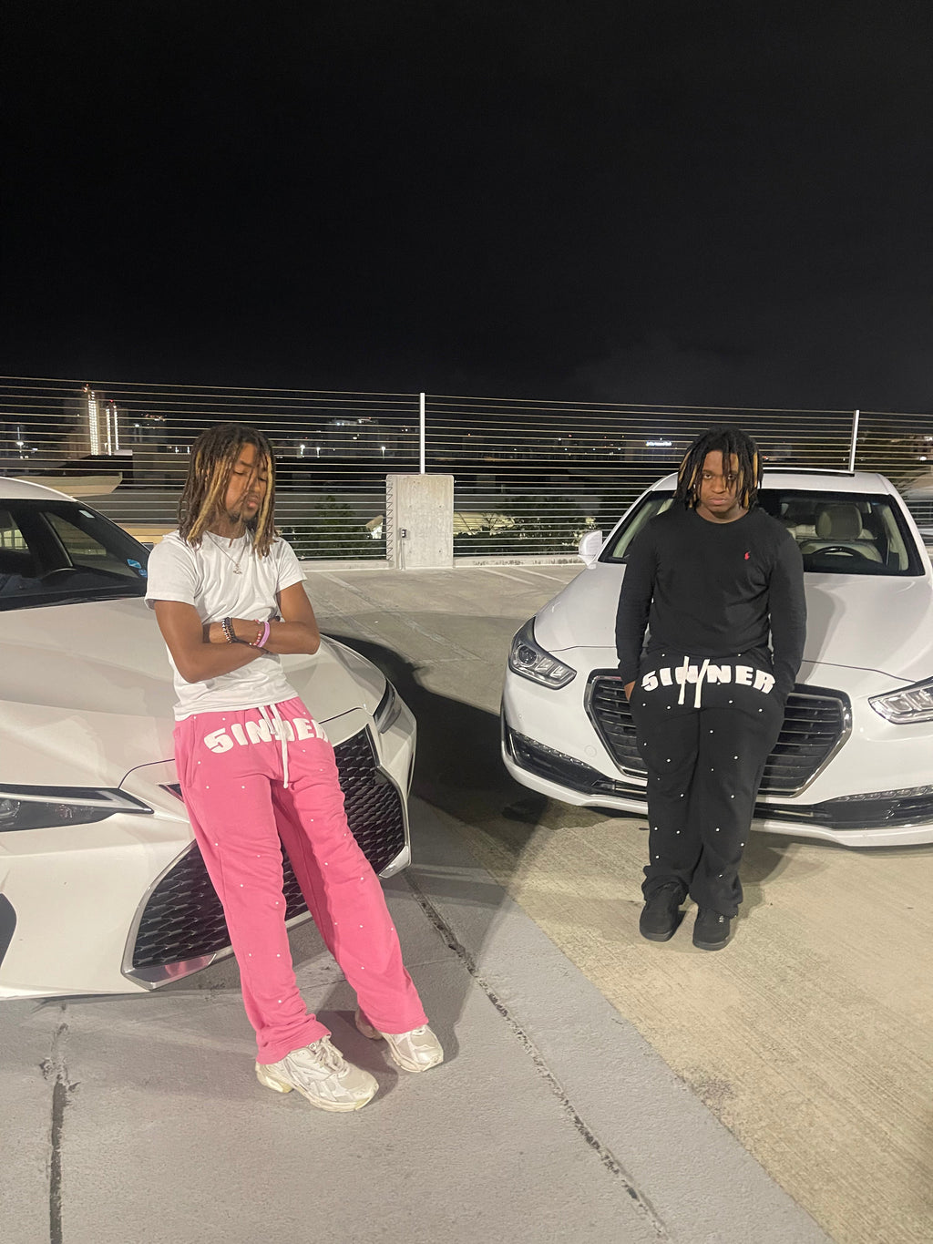 "5INNER" OVERSIZED SWEATPANT PINK