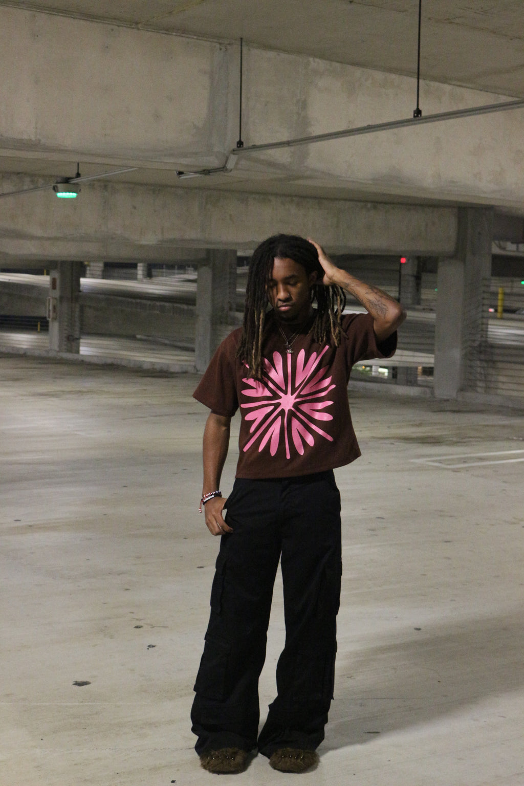 BONDONI TEE BROWN & PINK