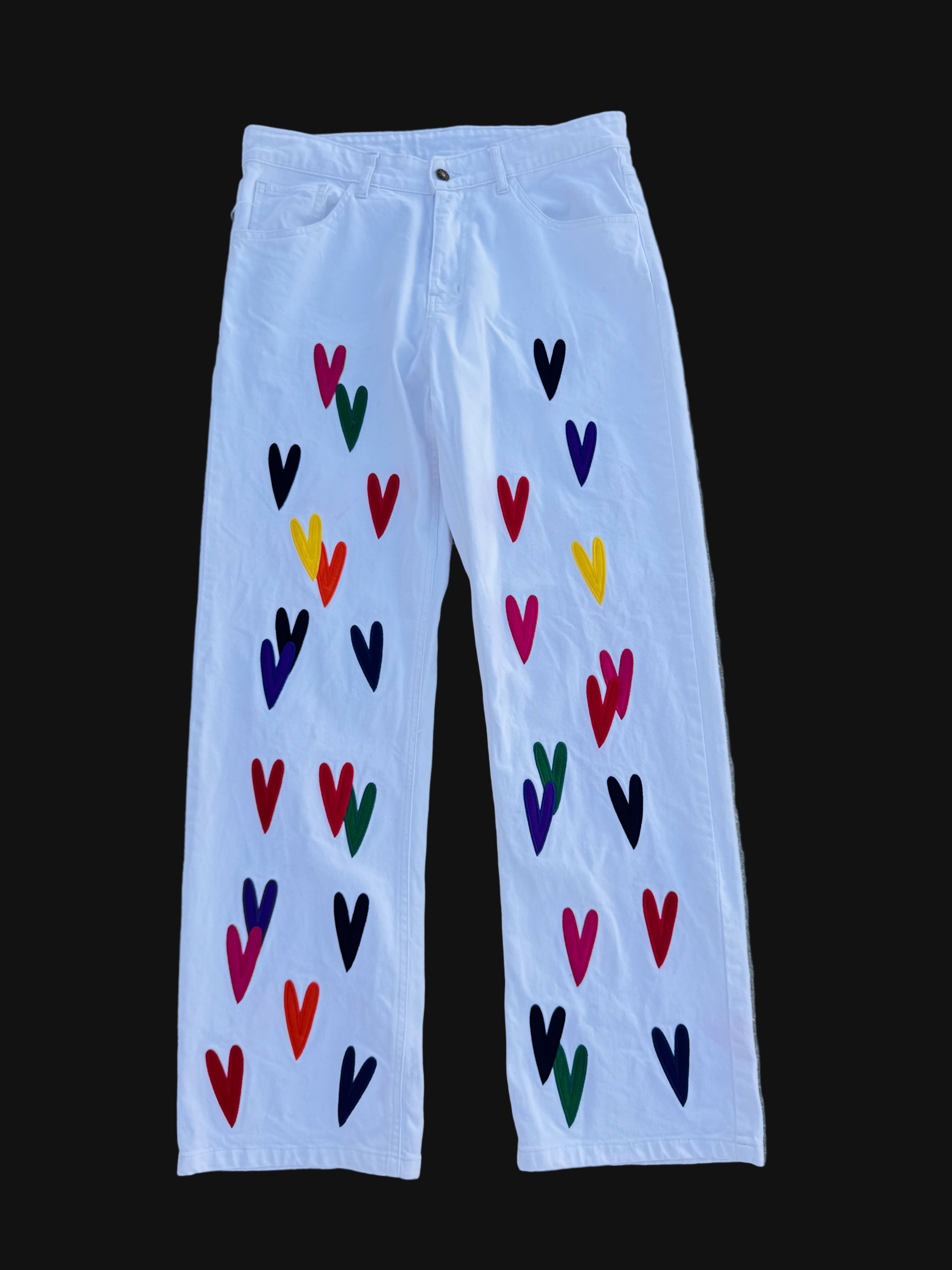 BONDONI JEANS WHITE MULTICOLOR