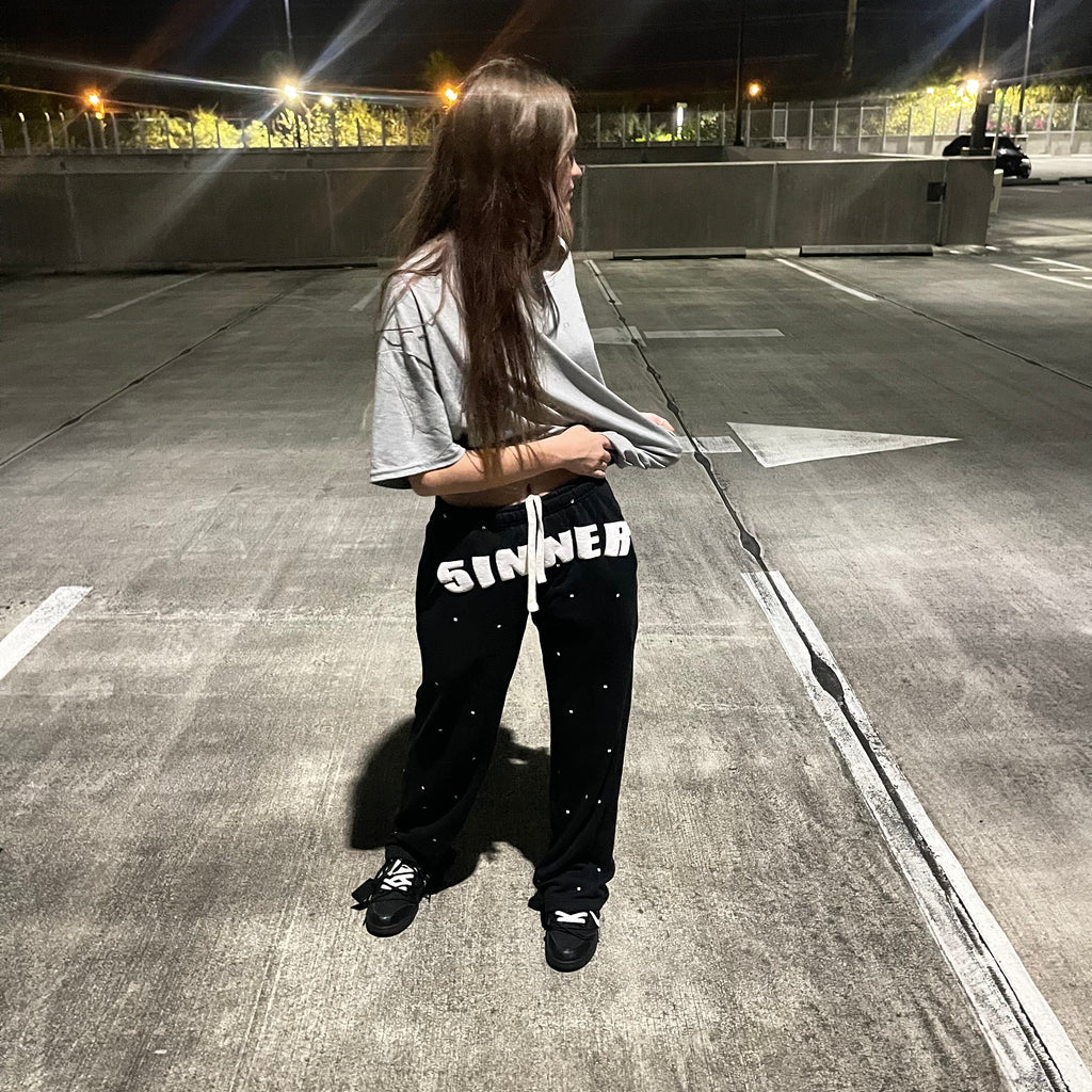 "5INNER" OVERSIZED SWEATPANT BLACK