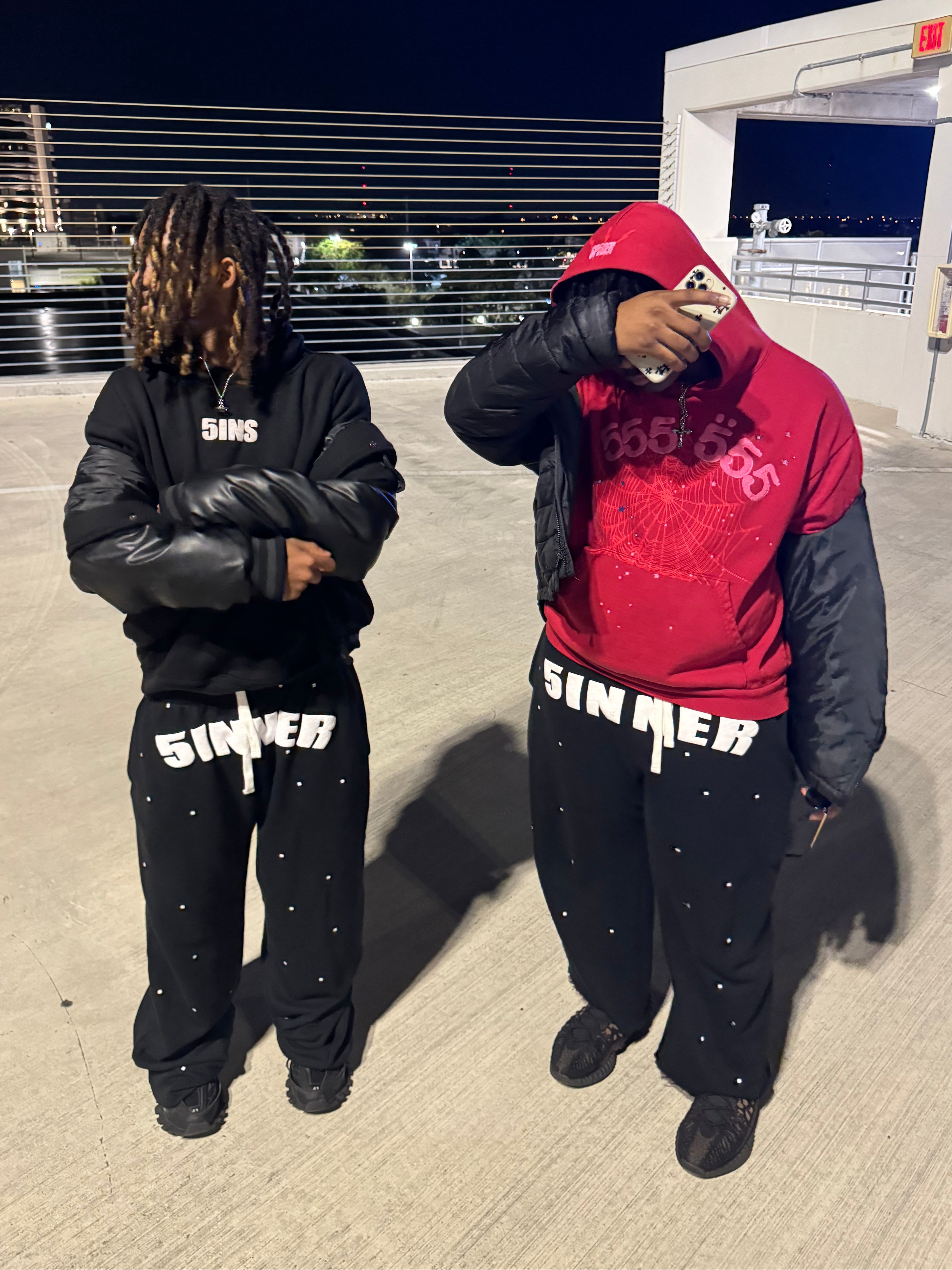 "5INNER" OVERSIZED SWEATPANT BLACK