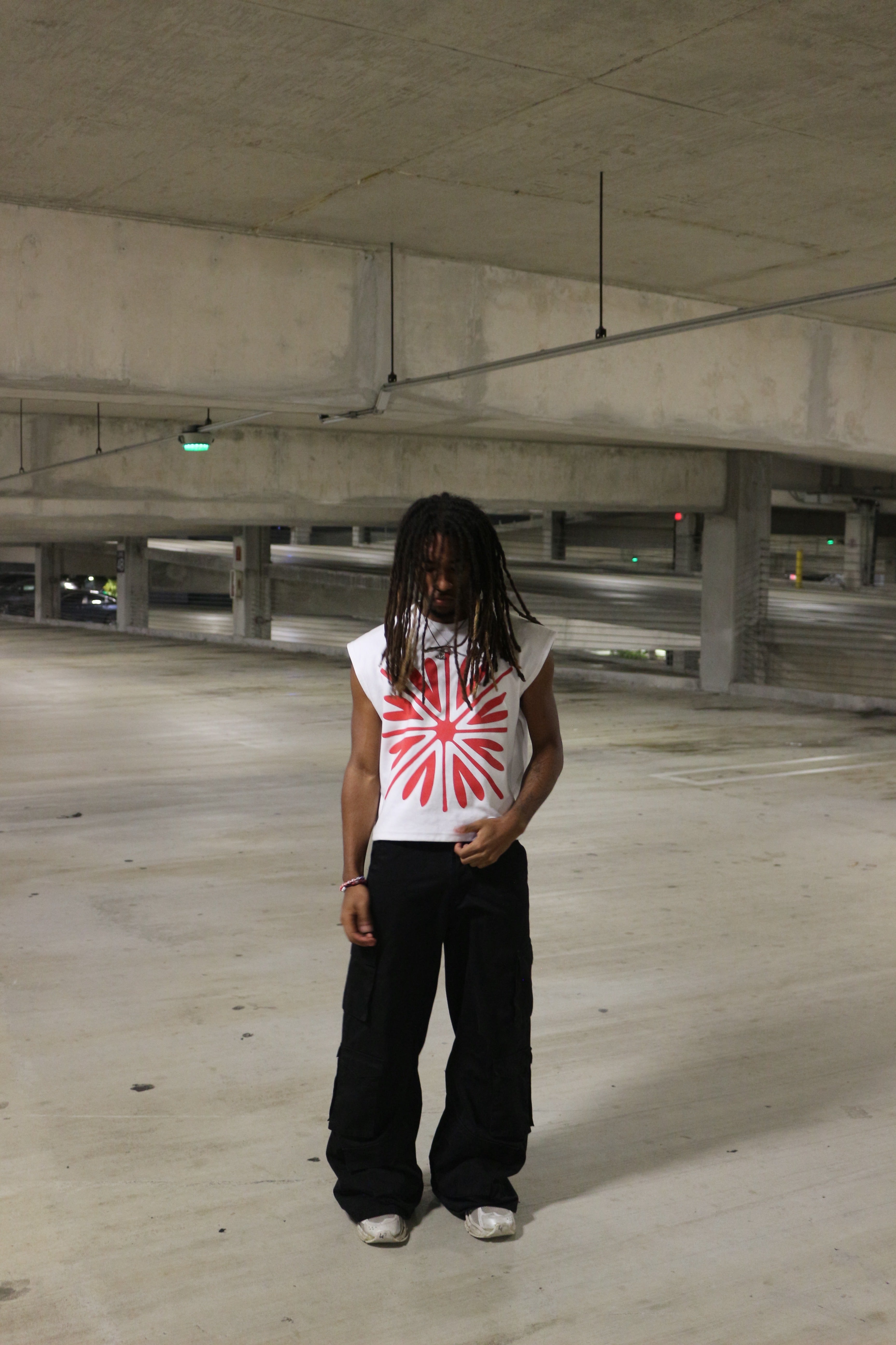BONDONI TANK WHITE & RED