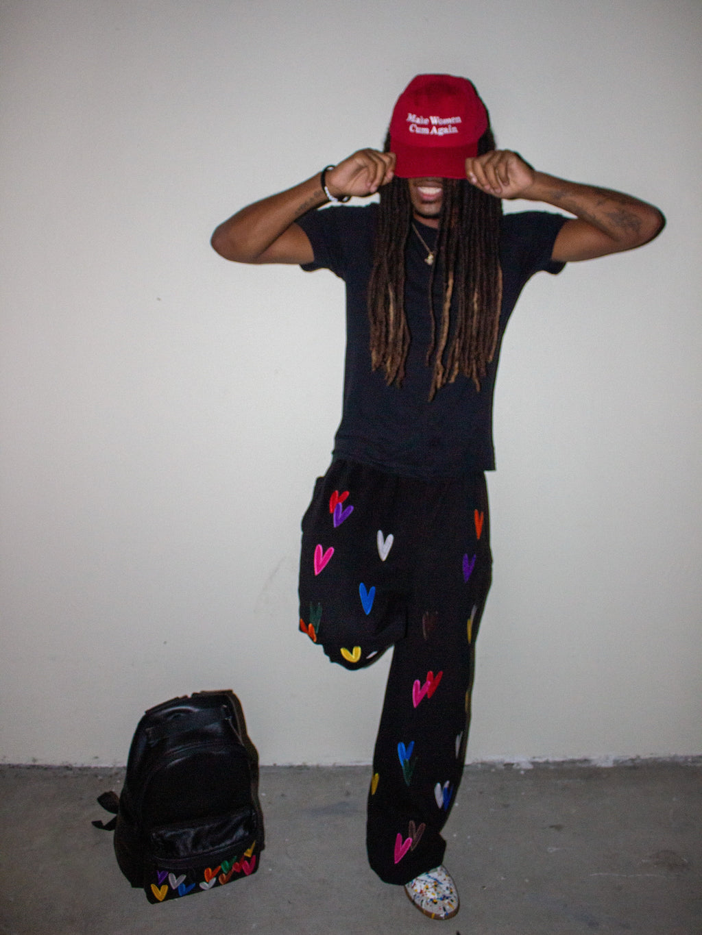 BONDONI HEART BLACK MULTICOLOR SWEATPANT