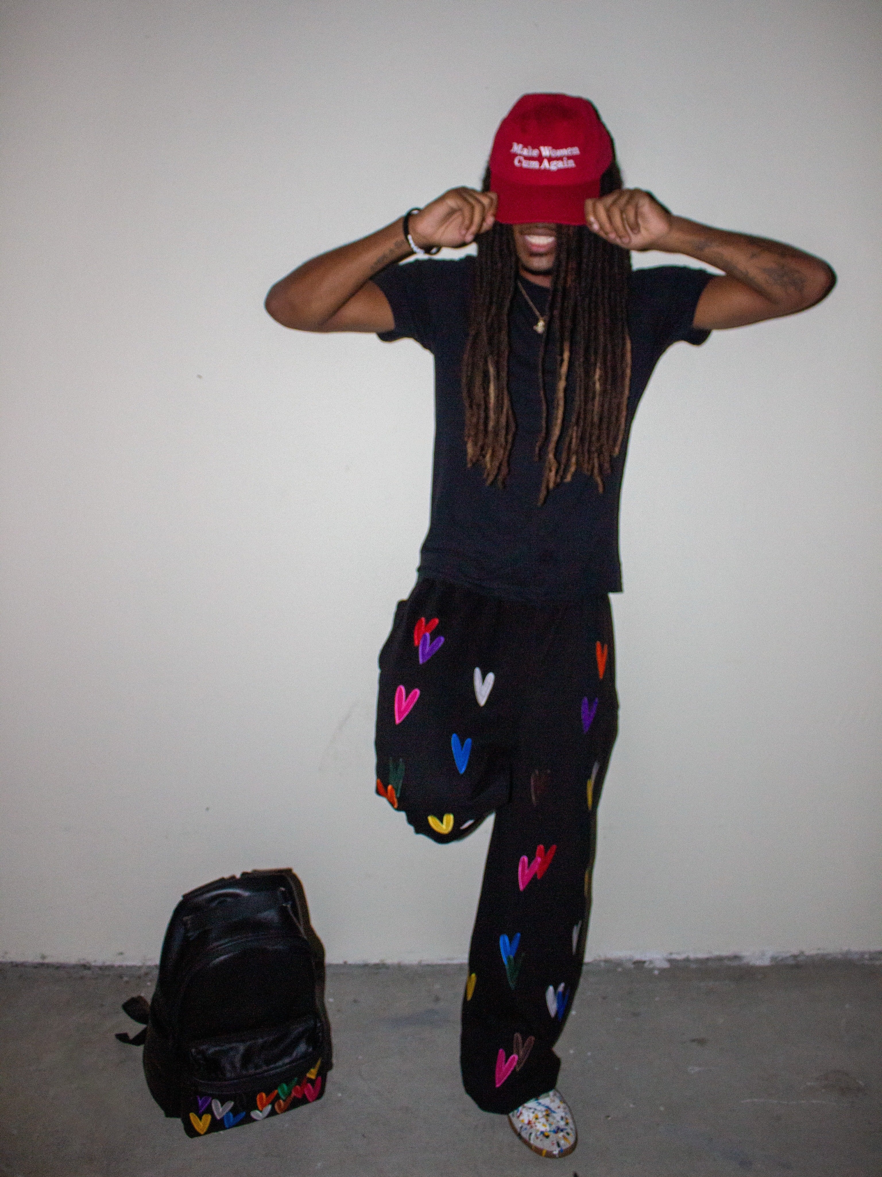 BONDONI HEART BLACK MULTICOLOR SWEATPANT