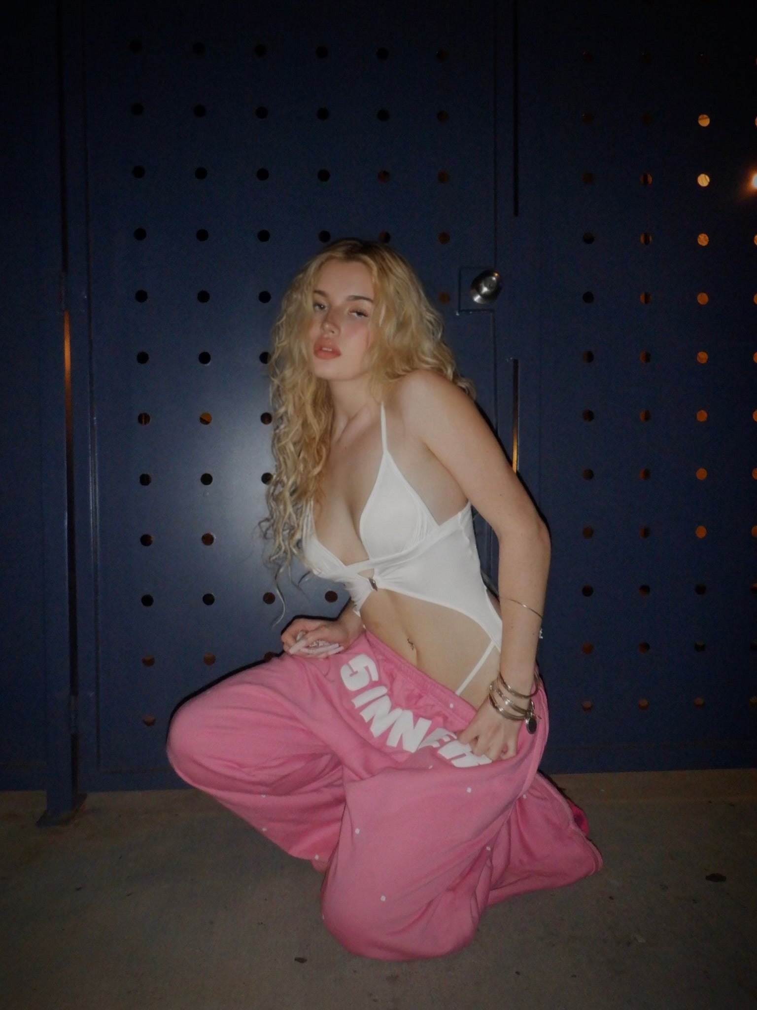 "5INNER" OVERSIZED SWEATPANT PINK