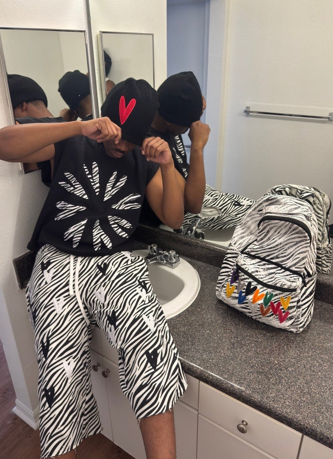 BONDONI 3/4 SHORTS ZEBRA