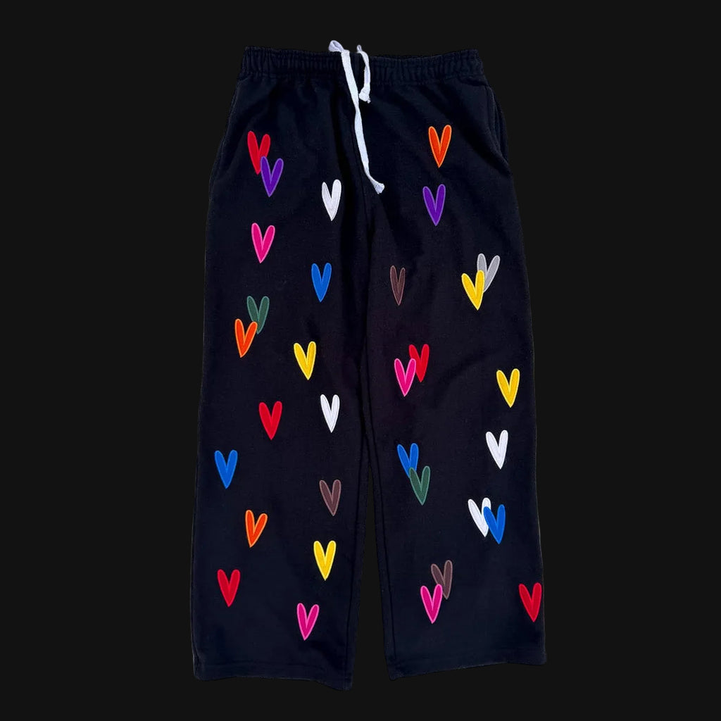 BONDONI HEART BLACK MULTICOLOR SWEATPANT