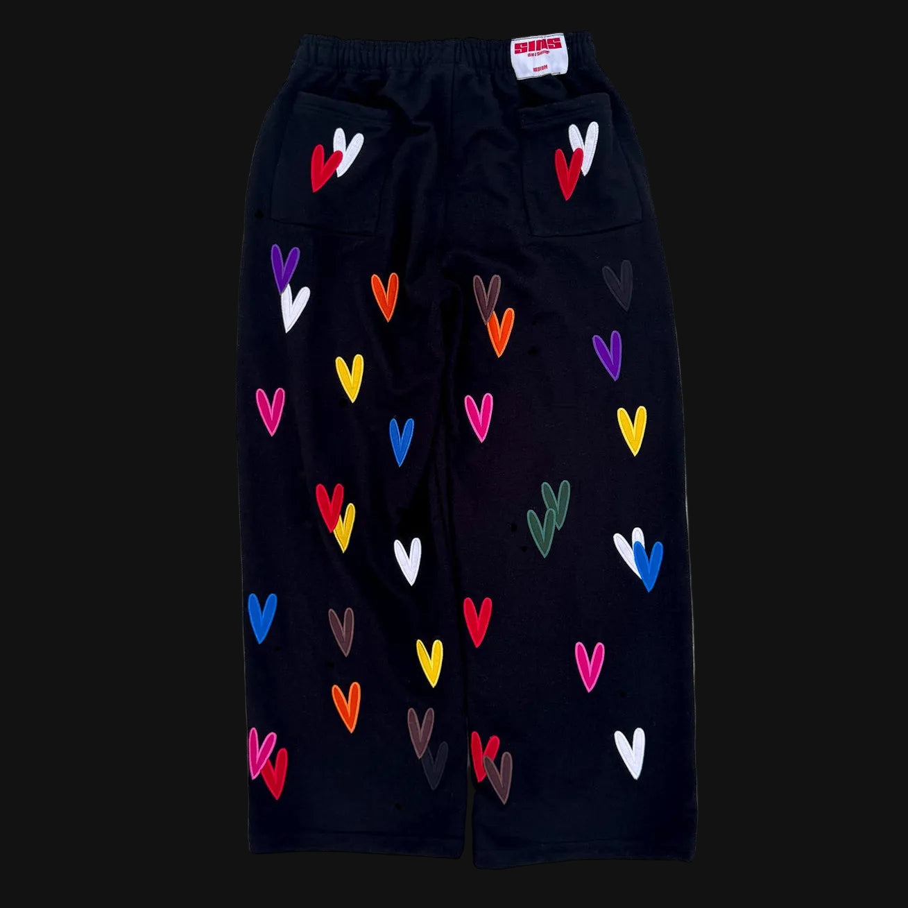 BONDONI HEART BLACK MULTICOLOR SWEATPANT