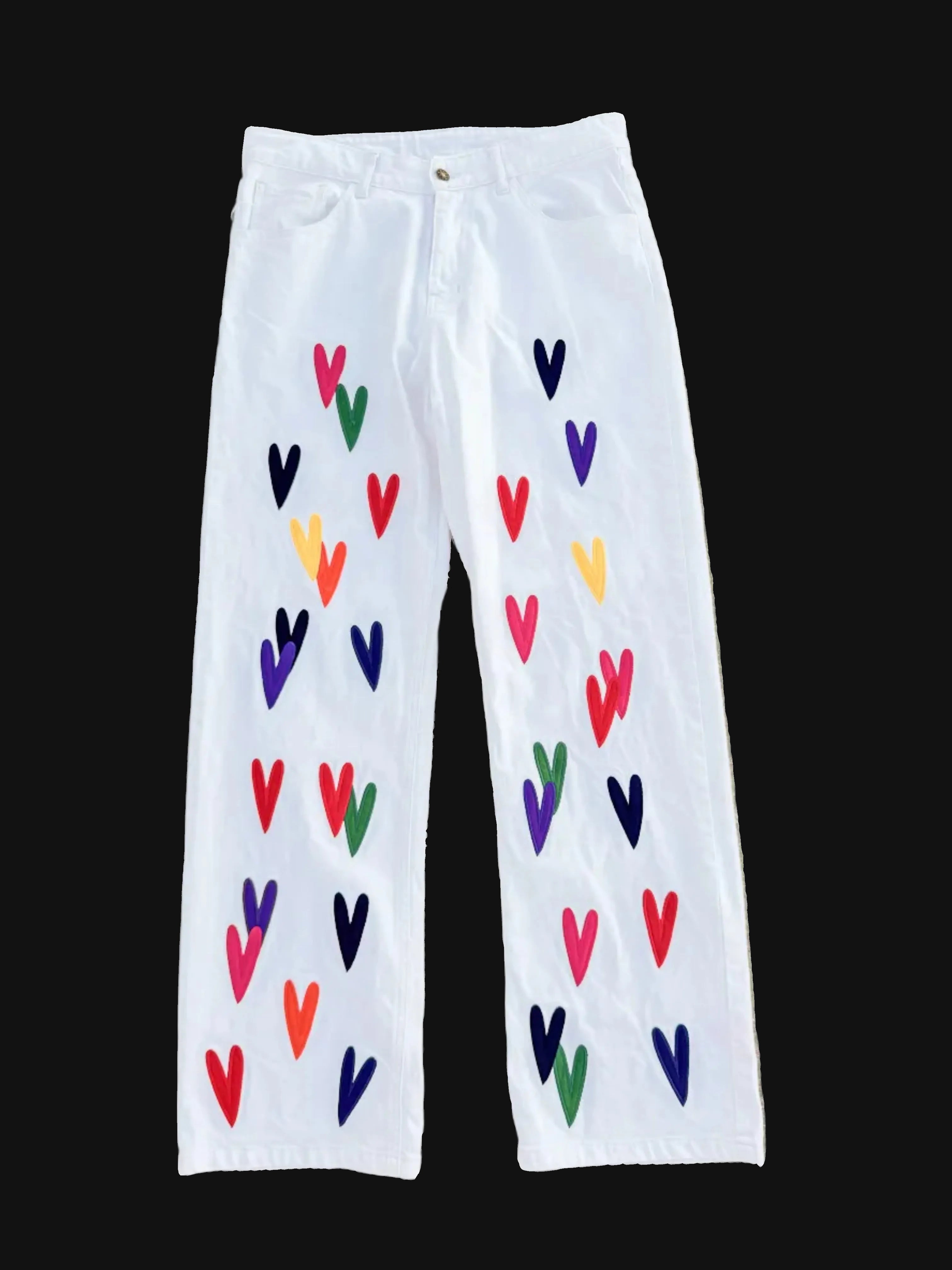 BONDONI JEANS WHITE MULTICOLOR