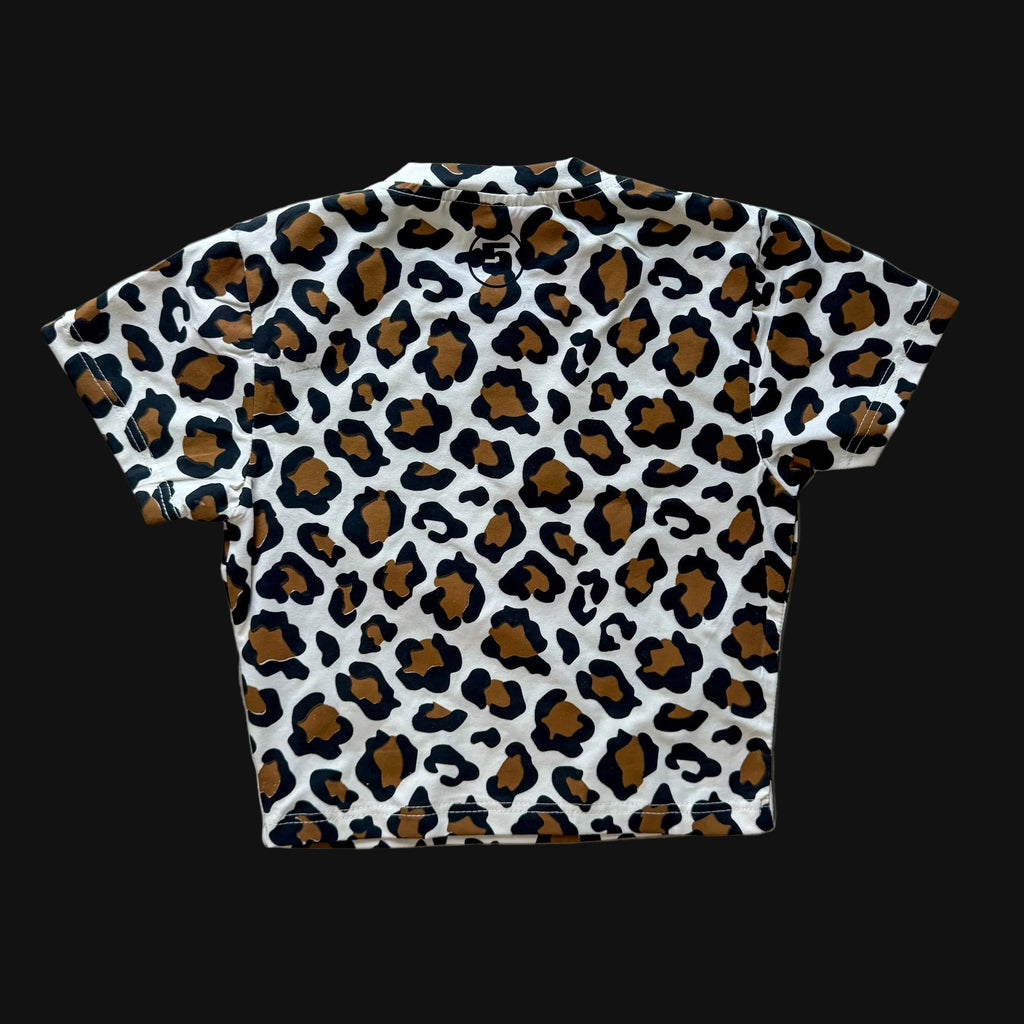 BONDONI HEART BROWN LEOPARD BABY TEE