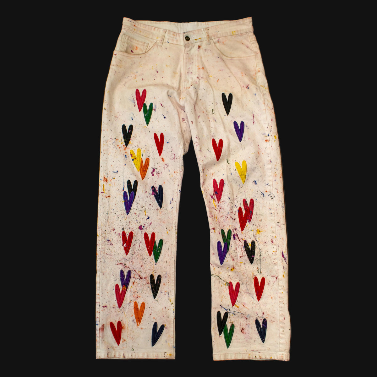 BONDONI MULTICOLOR JEANS CUSTOM PAINTED