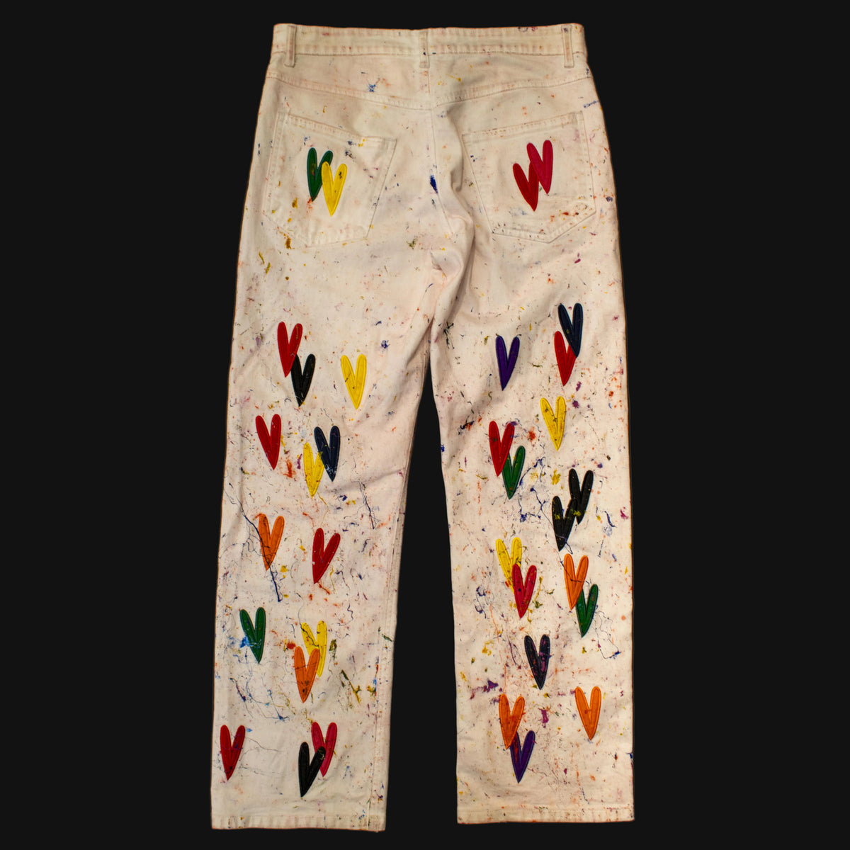 BONDONI MULTICOLOR JEANS CUSTOM PAINTED