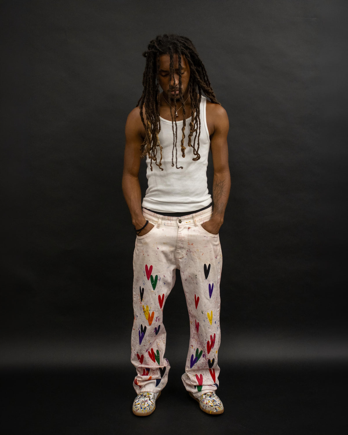 BONDONI MULTICOLOR JEANS CUSTOM PAINTED