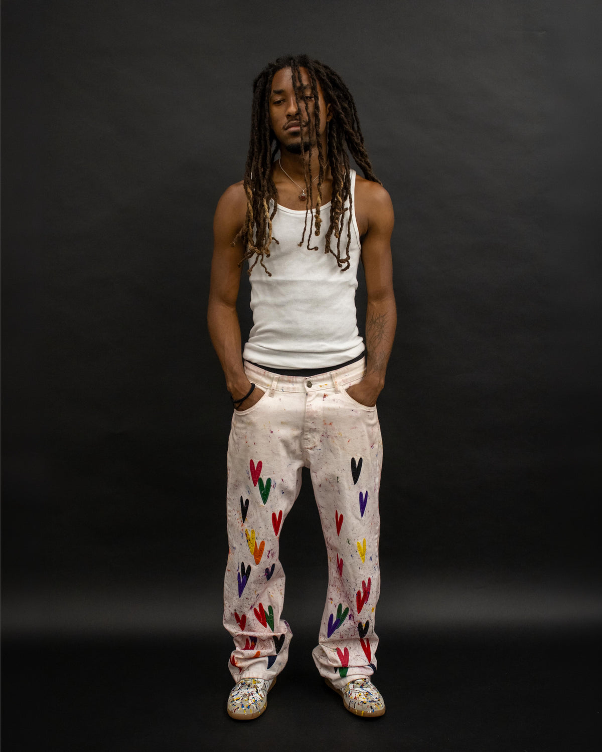 BONDONI MULTICOLOR JEANS CUSTOM PAINTED