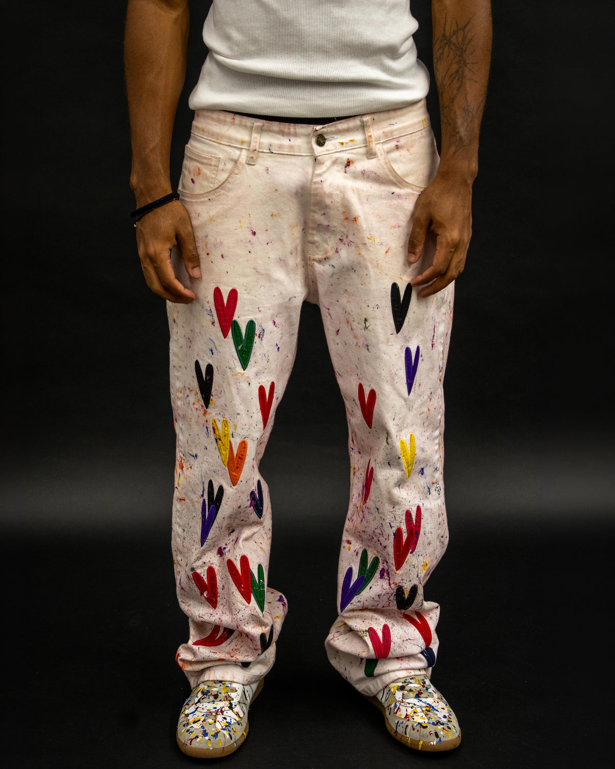 BONDONI MULTICOLOR JEANS CUSTOM PAINTED