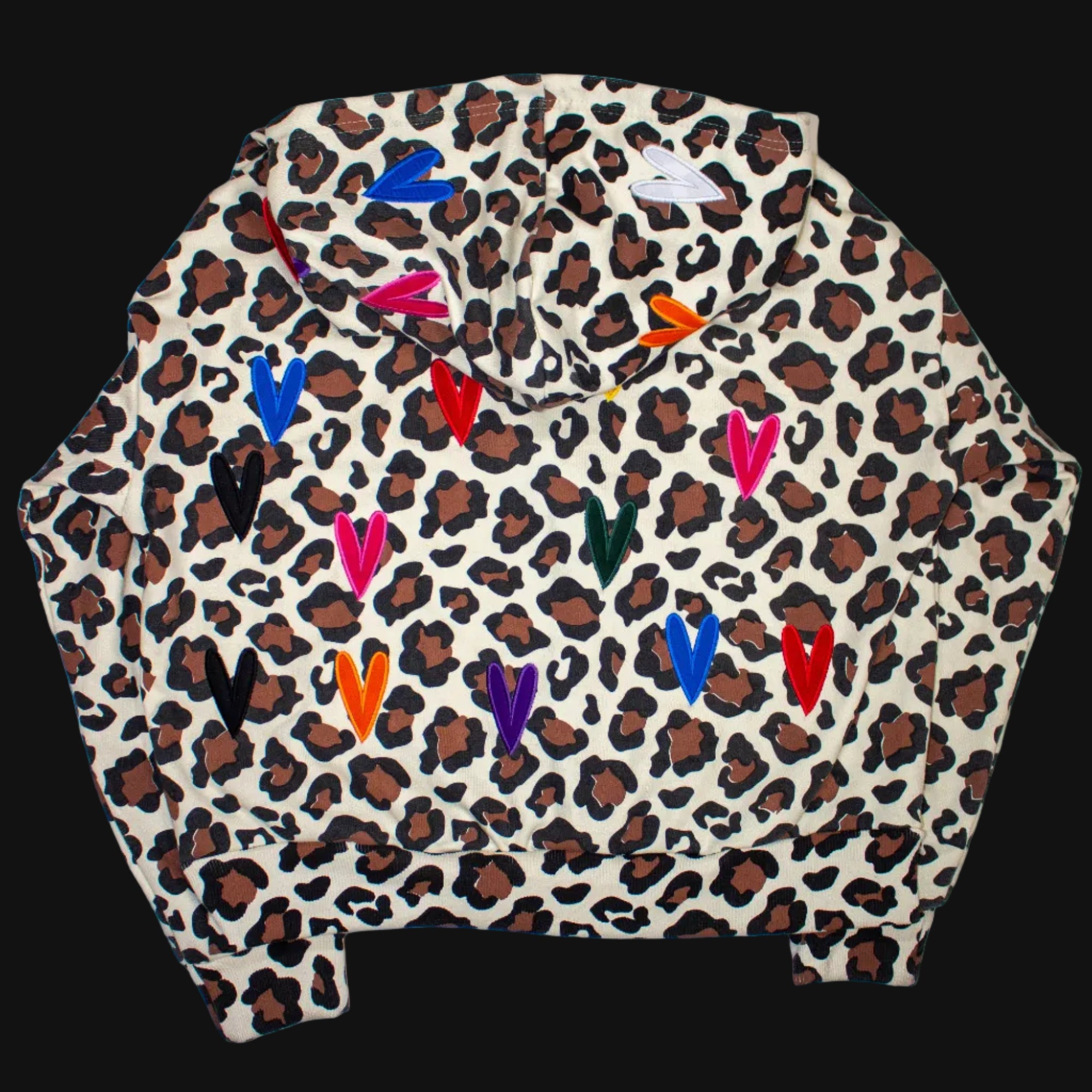 BONDONI HEART BROWN LEOPARD ZIPUP