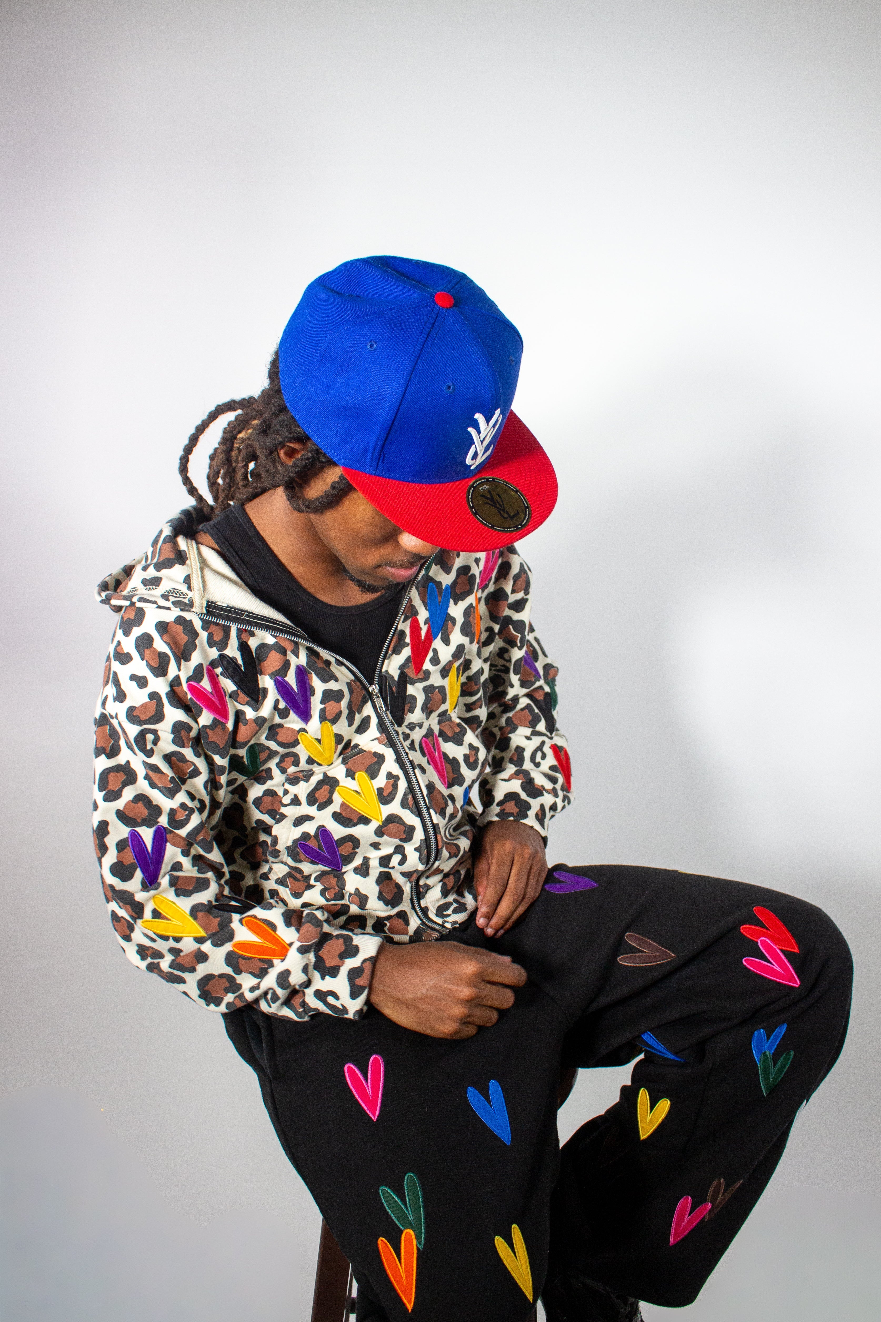 BONDONI HEART BROWN LEOPARD ZIPUP