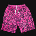 PINK LEOPARD SWEATSHORTS