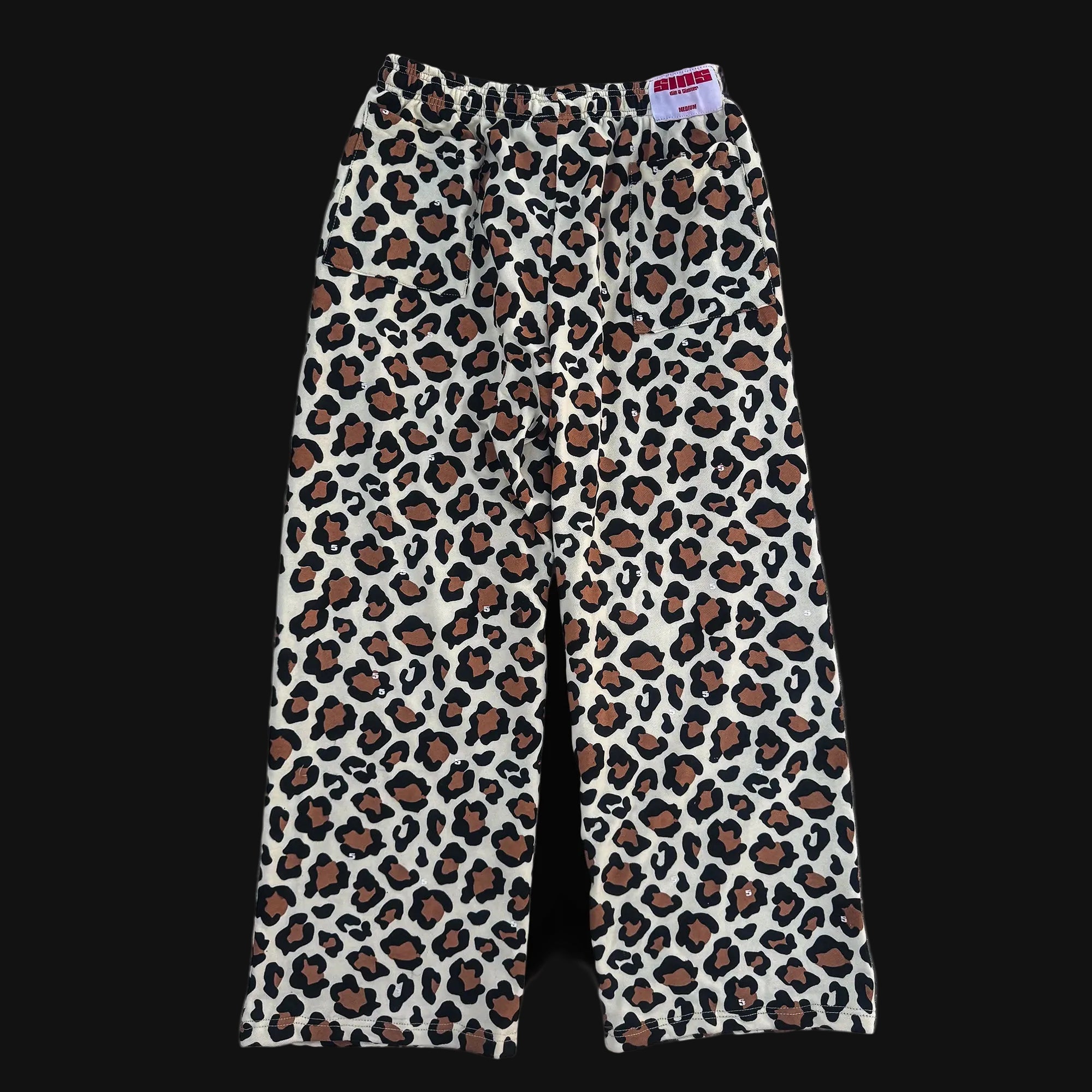 "5INNER" OVERSIZED SWEATPANT LEOPARD