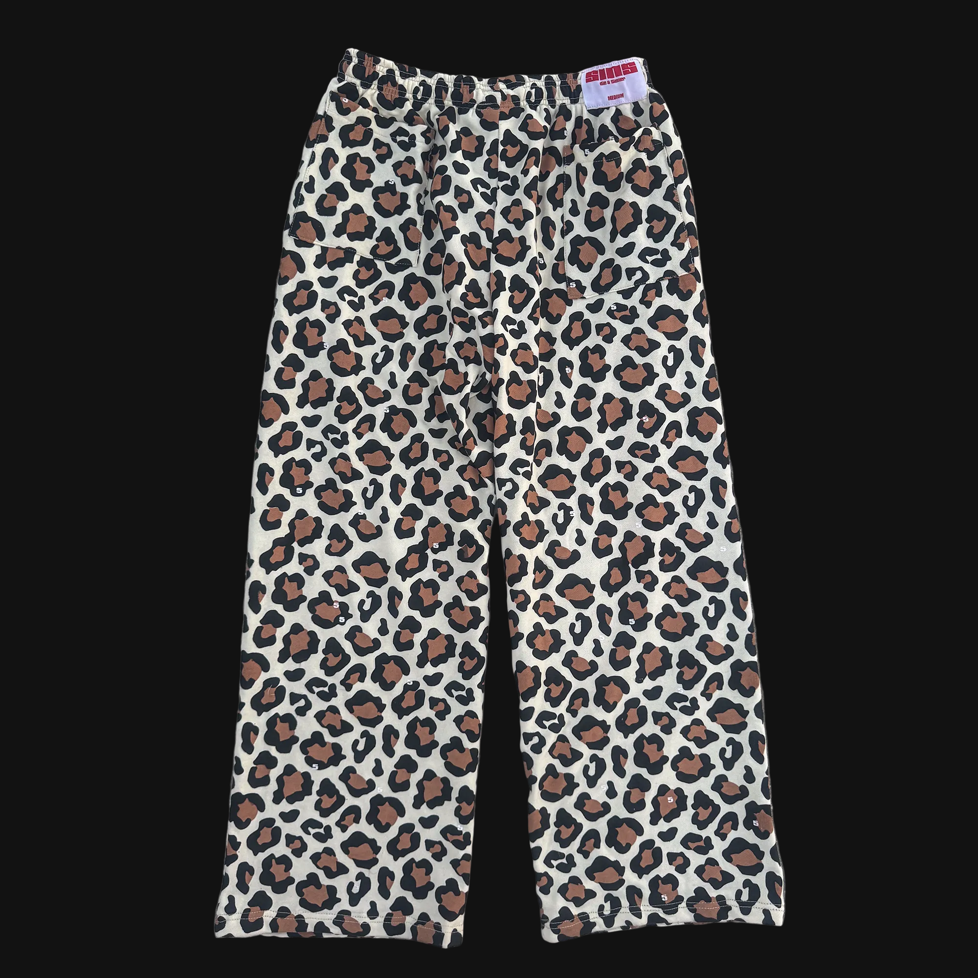 "5INNER" OVERSIZED SWEATPANT LEOPARD