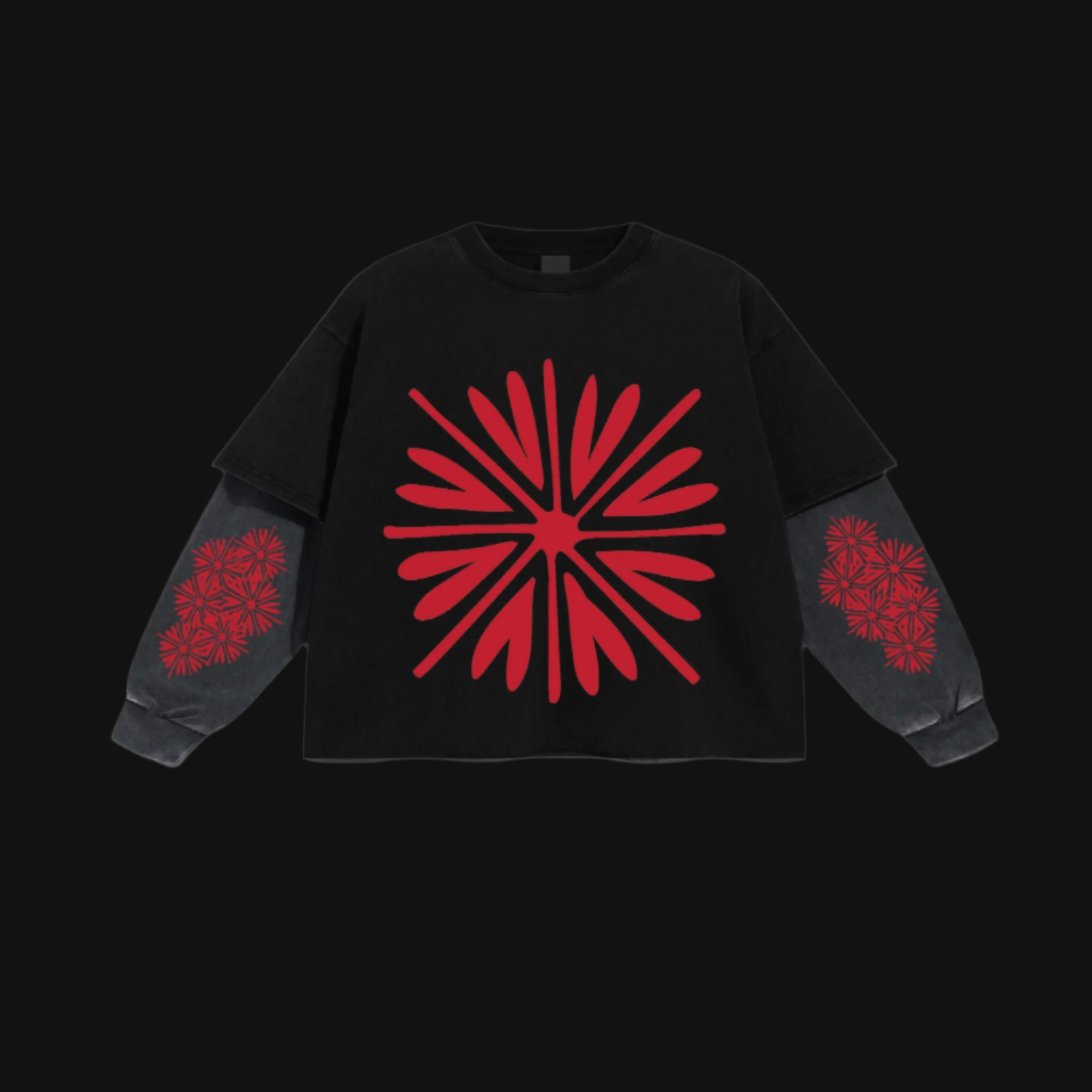 BONDONI DOUBLE SLEEVE BLACK RED