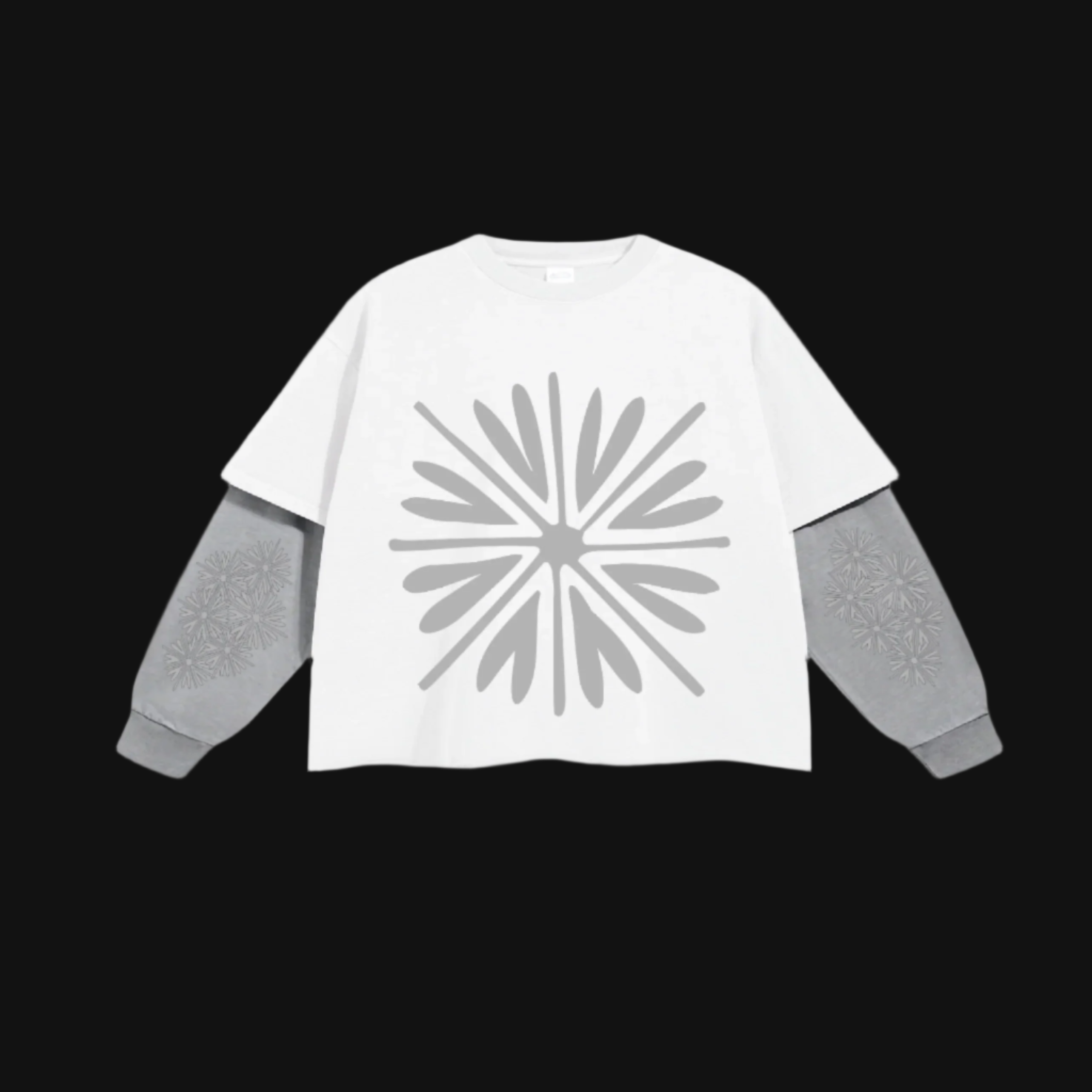 BONDONI DOUBLE SLEEVE WHITE GREY