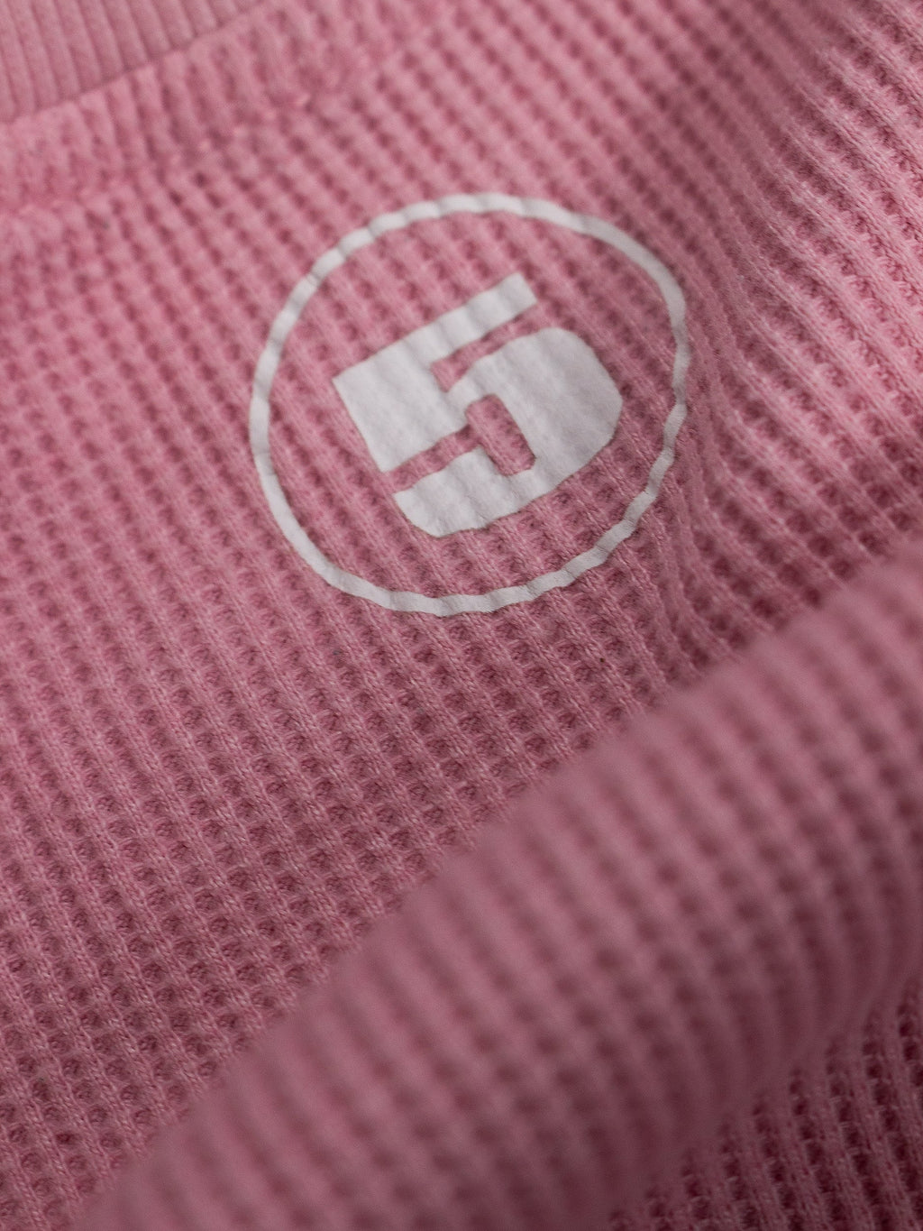 BONDONI WAFFLE KNIT THERMAL PINK & WHITE