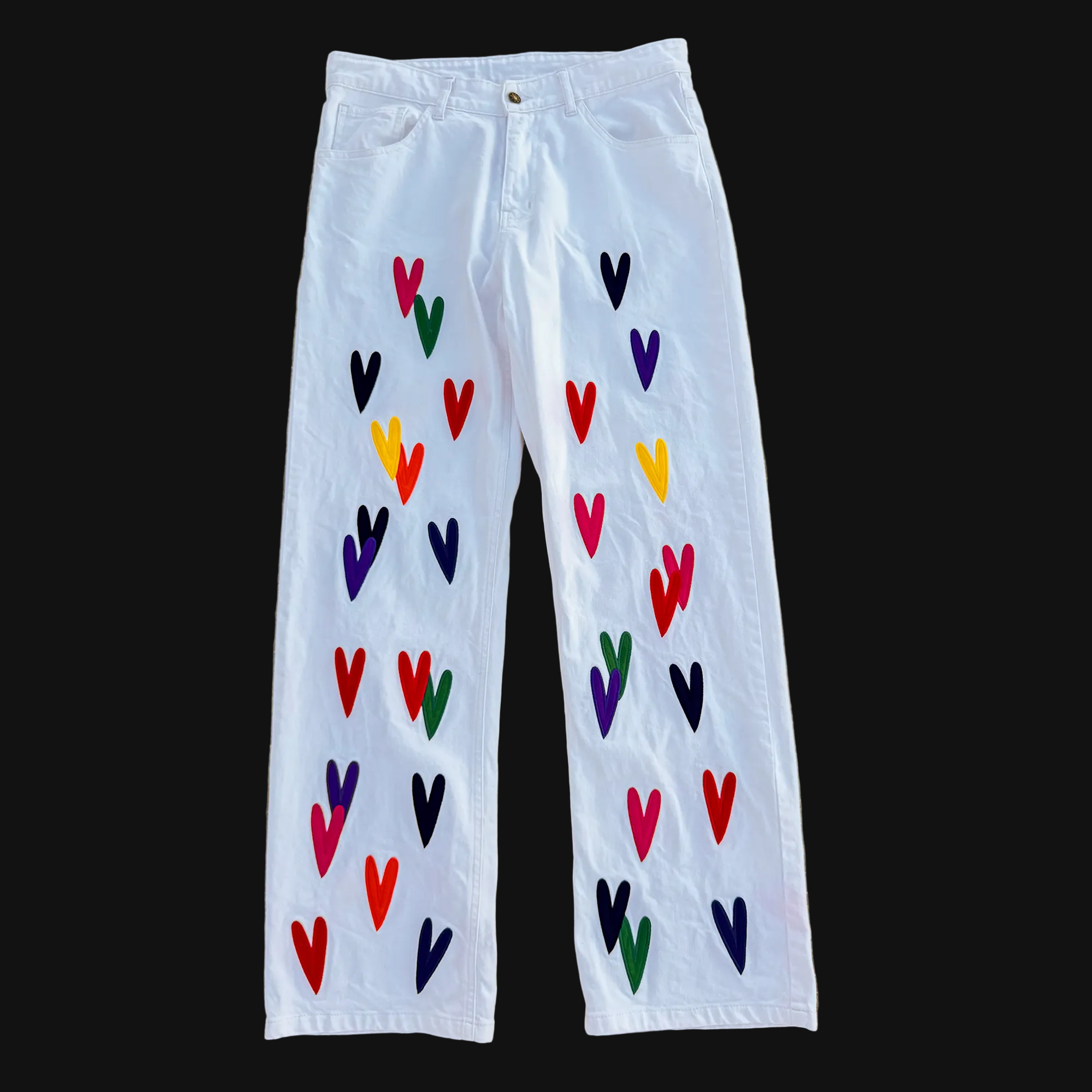 BONDONI JEANS WHITE MULTICOLOR