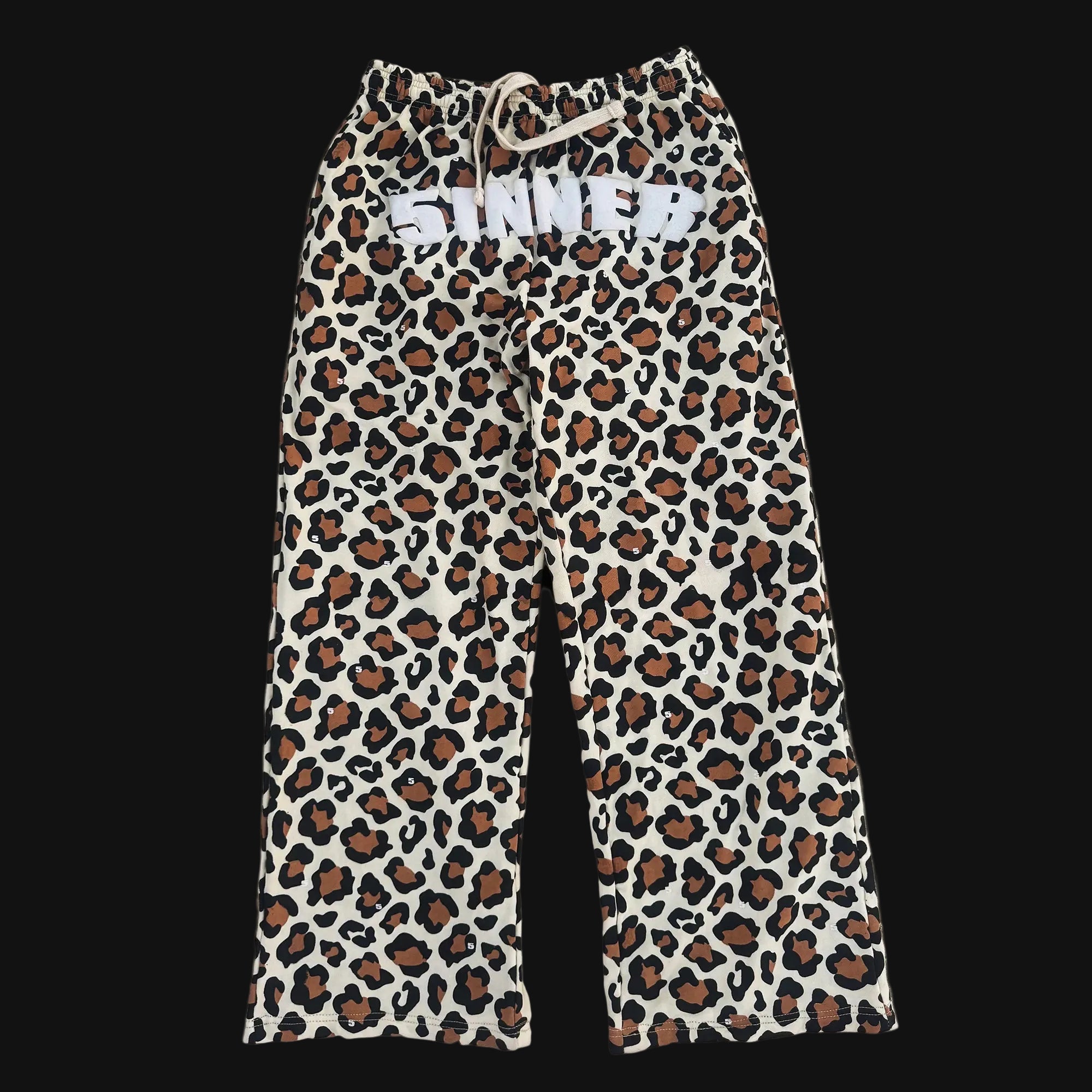 "5INNER" OVERSIZED SWEATPANT LEOPARD