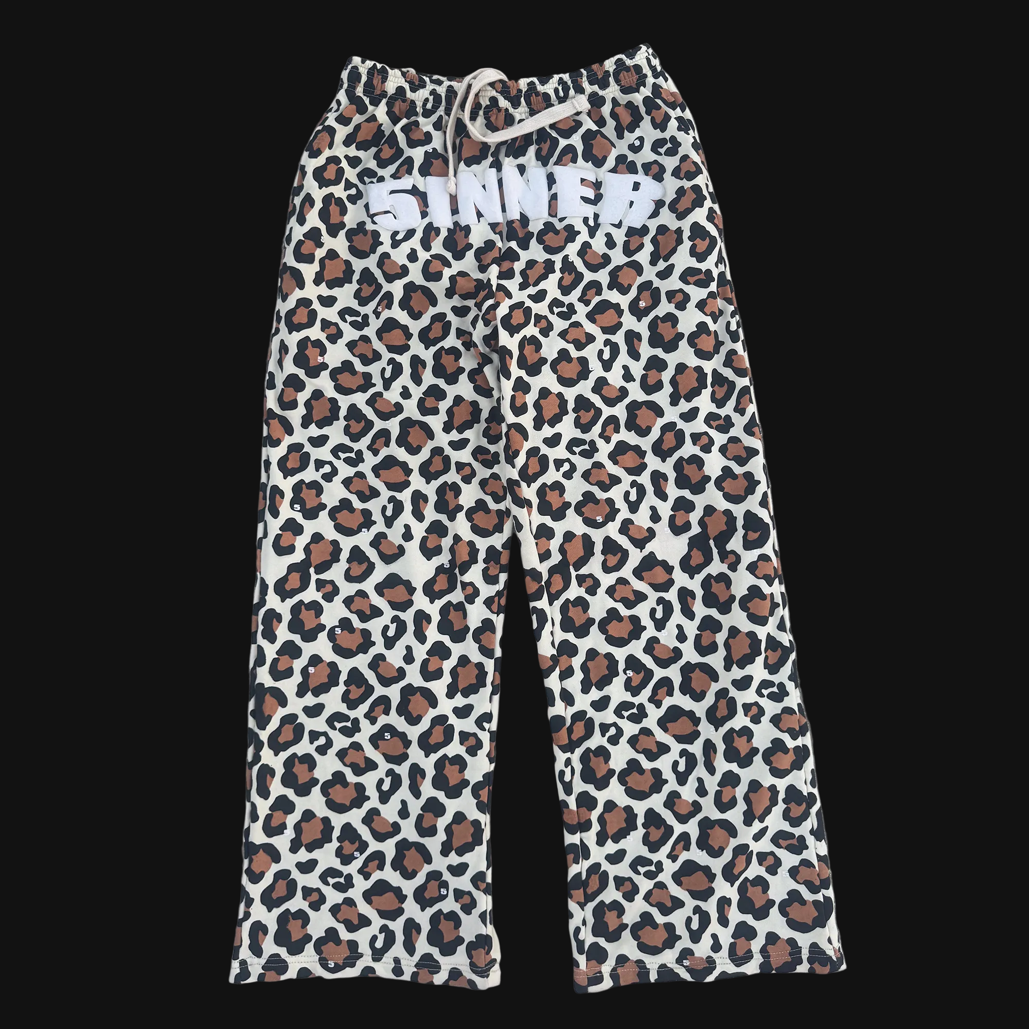 "5INNER" OVERSIZED SWEATPANT LEOPARD